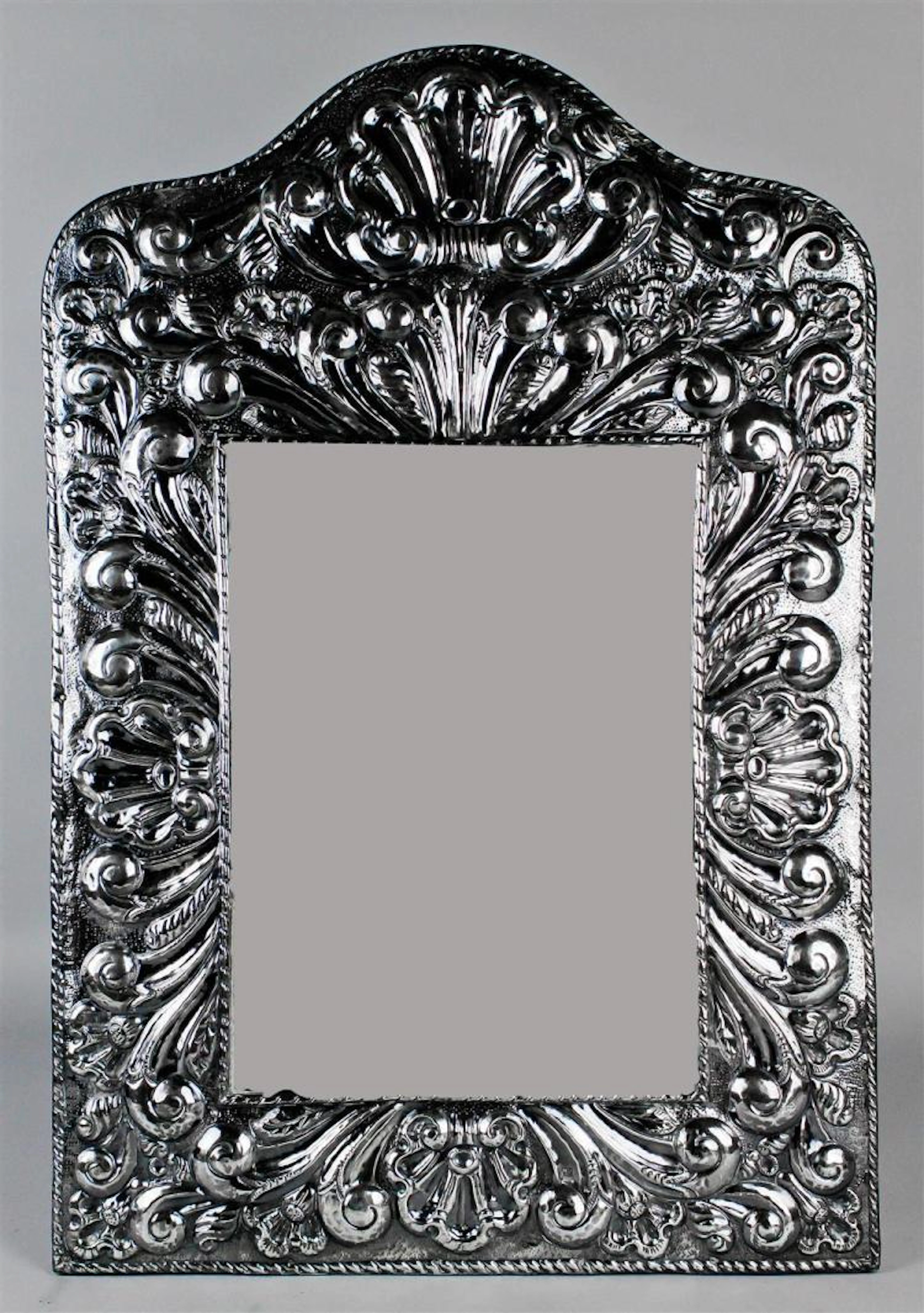 SPANISH COLONIAL 900 SILVER STRUT-FRAME MIRROR
