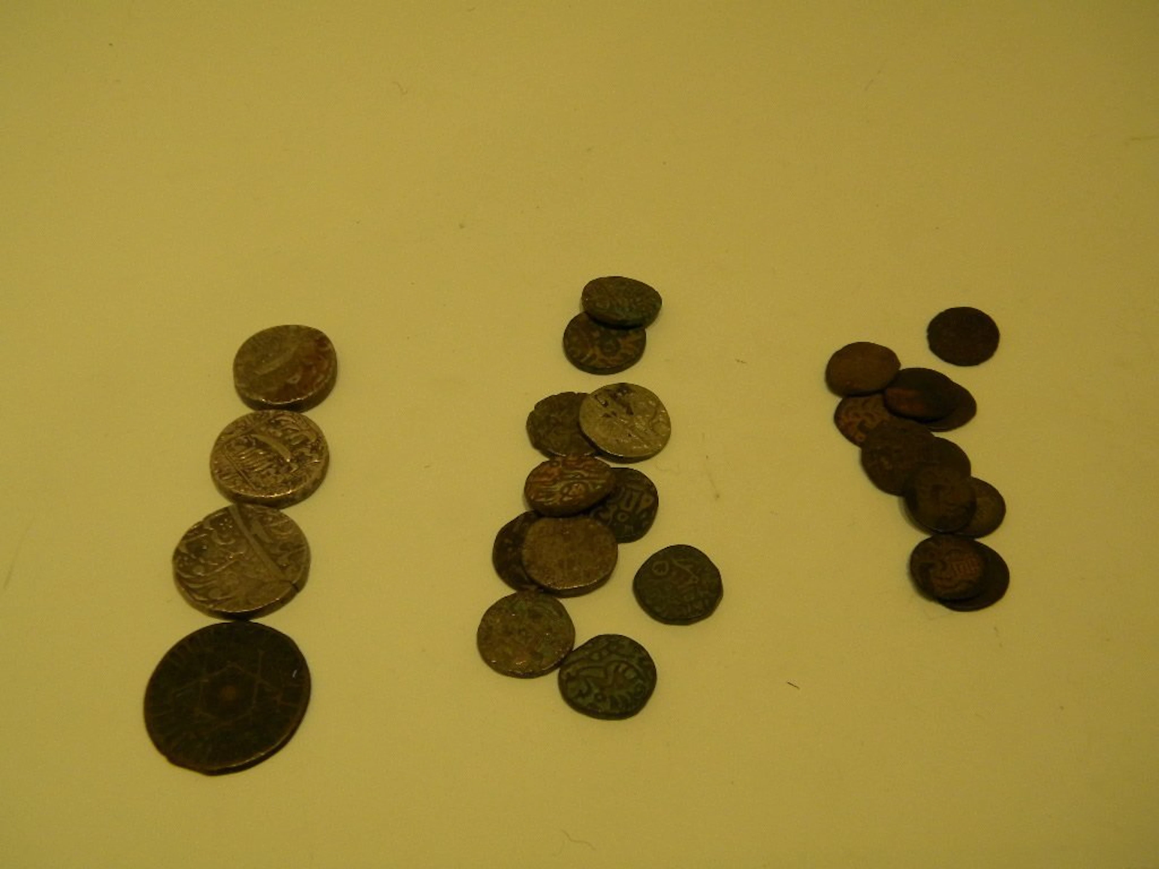 Cambodian and Indian coins