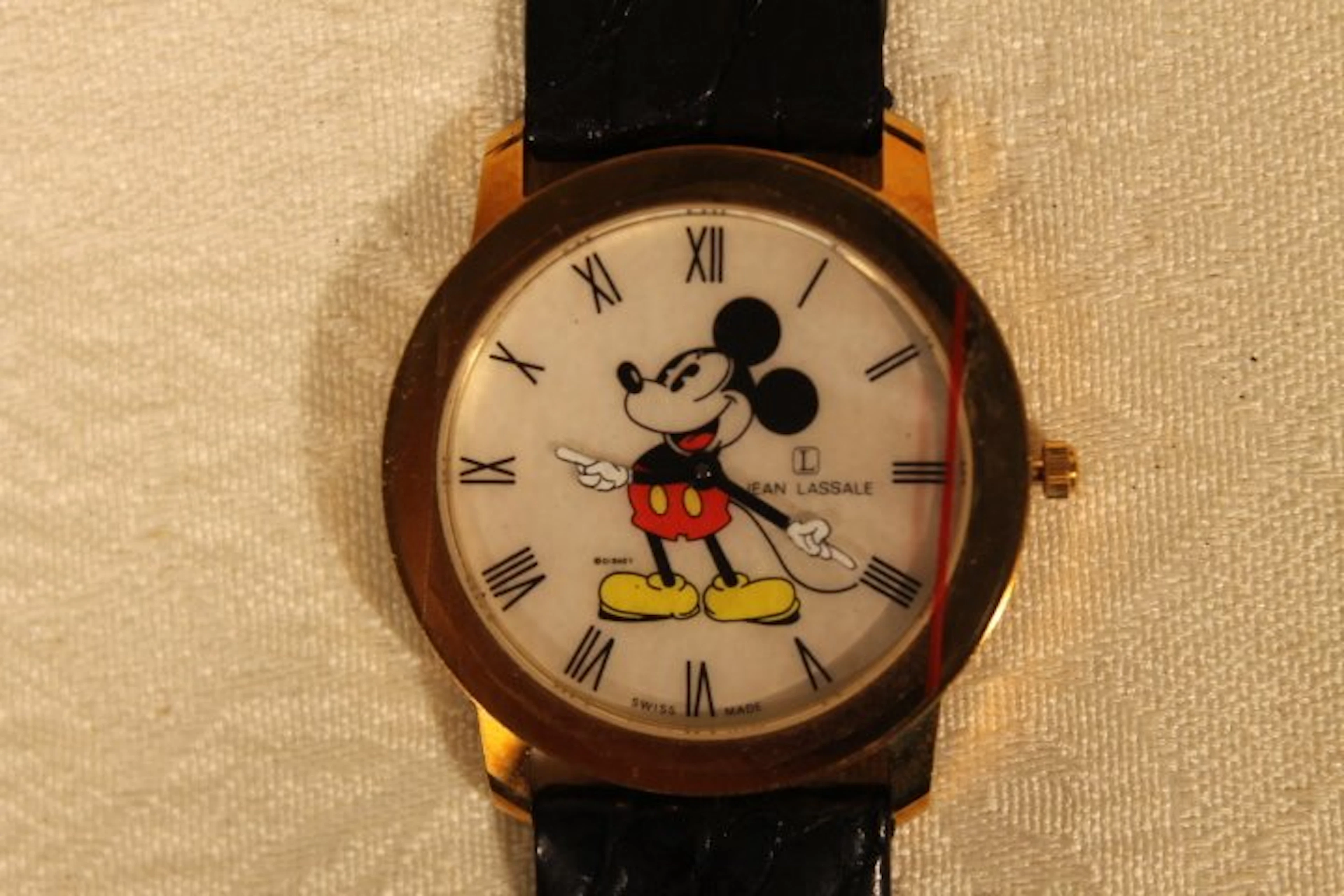 Jean LaSalle 18kt gold Mickey Mouse Watch