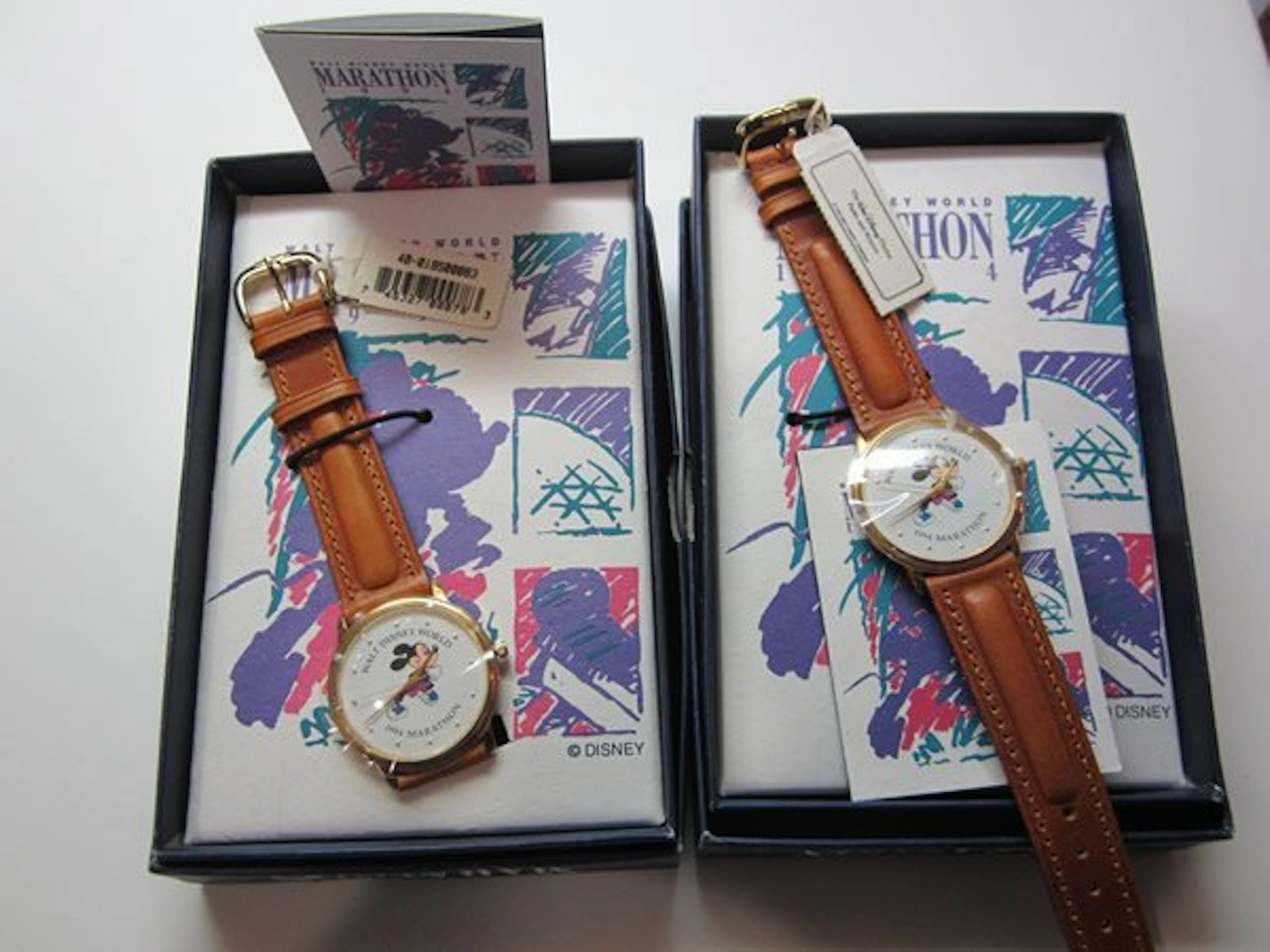 Lot of 2 Walt Disney World 1994 Marathon Watches