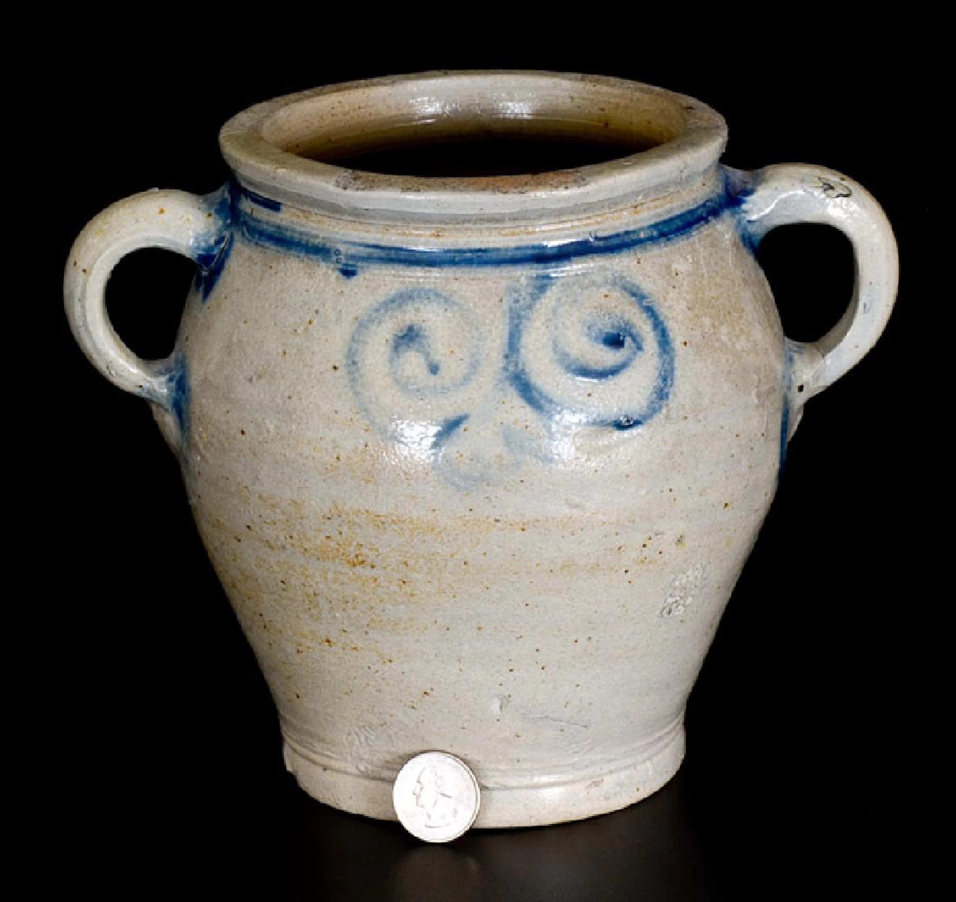 Very Fine Small-Sized Stoneware Jar with Watchspring