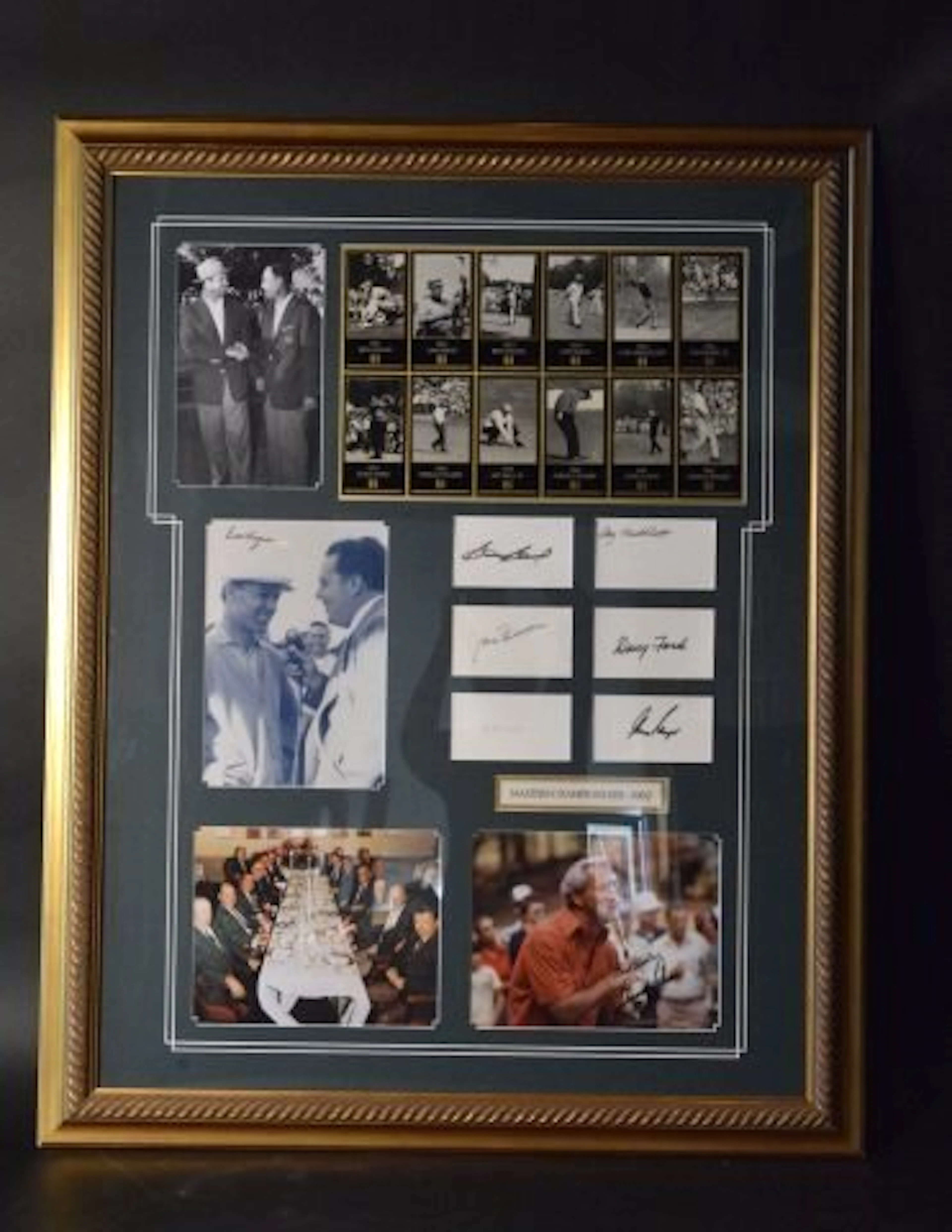 Masters Champions 1951 to 1962 Signatures Collage