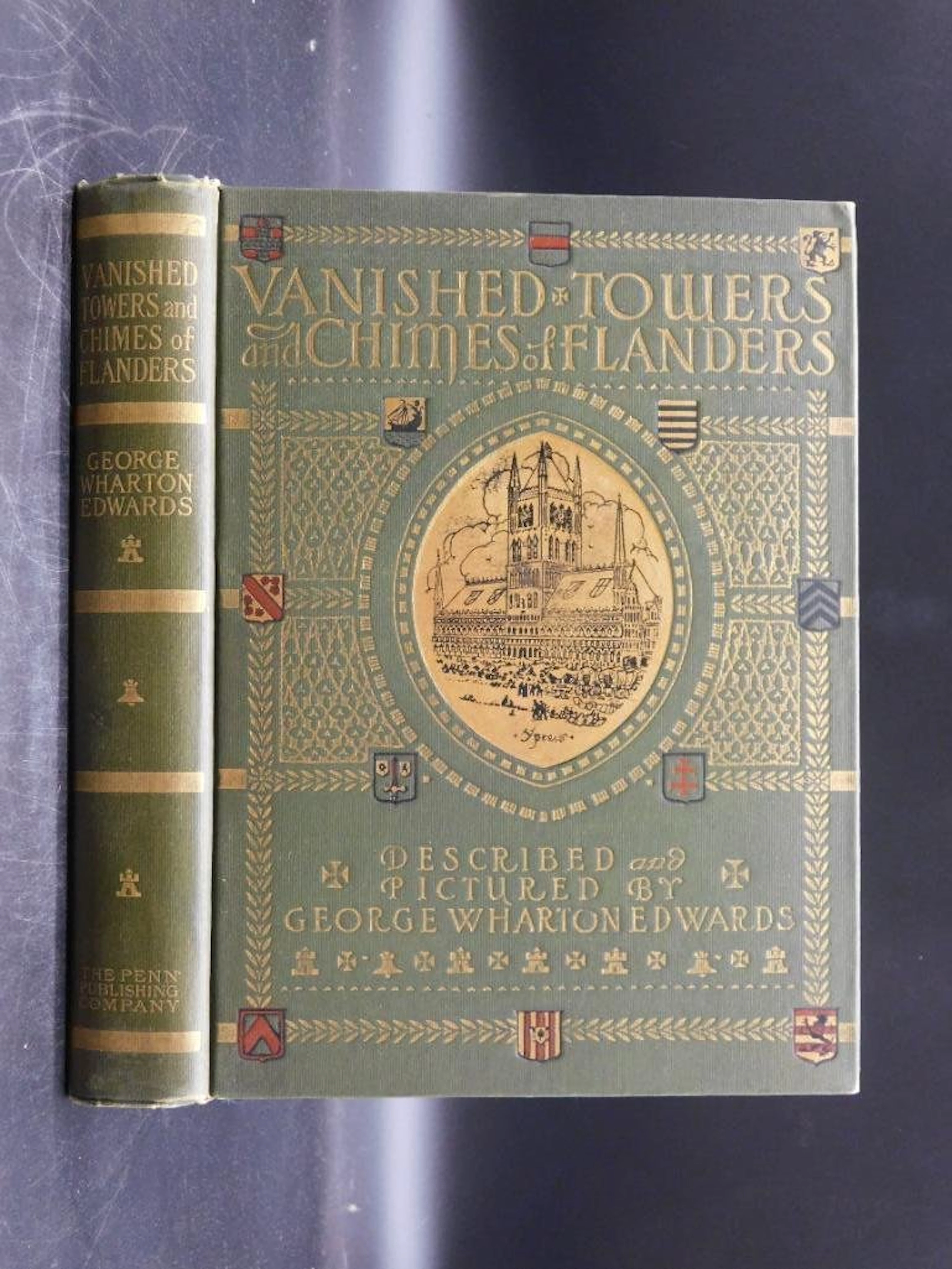 1916 VANISHED TOWERS AND CHIMES OF FLANDERS BOOK BY