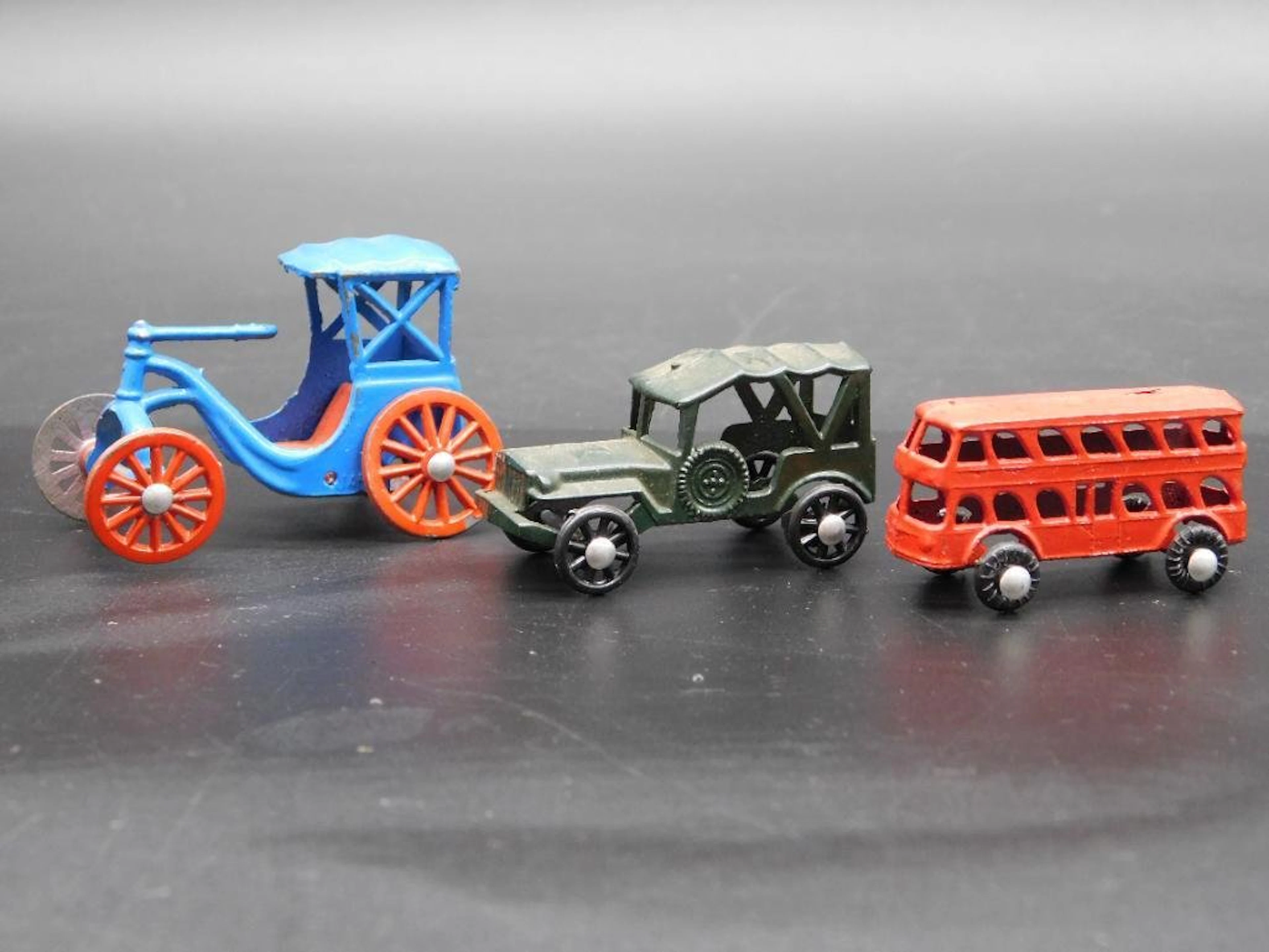 JAPANESE CARS SET OF 3 VINTAGE ANTIQUE