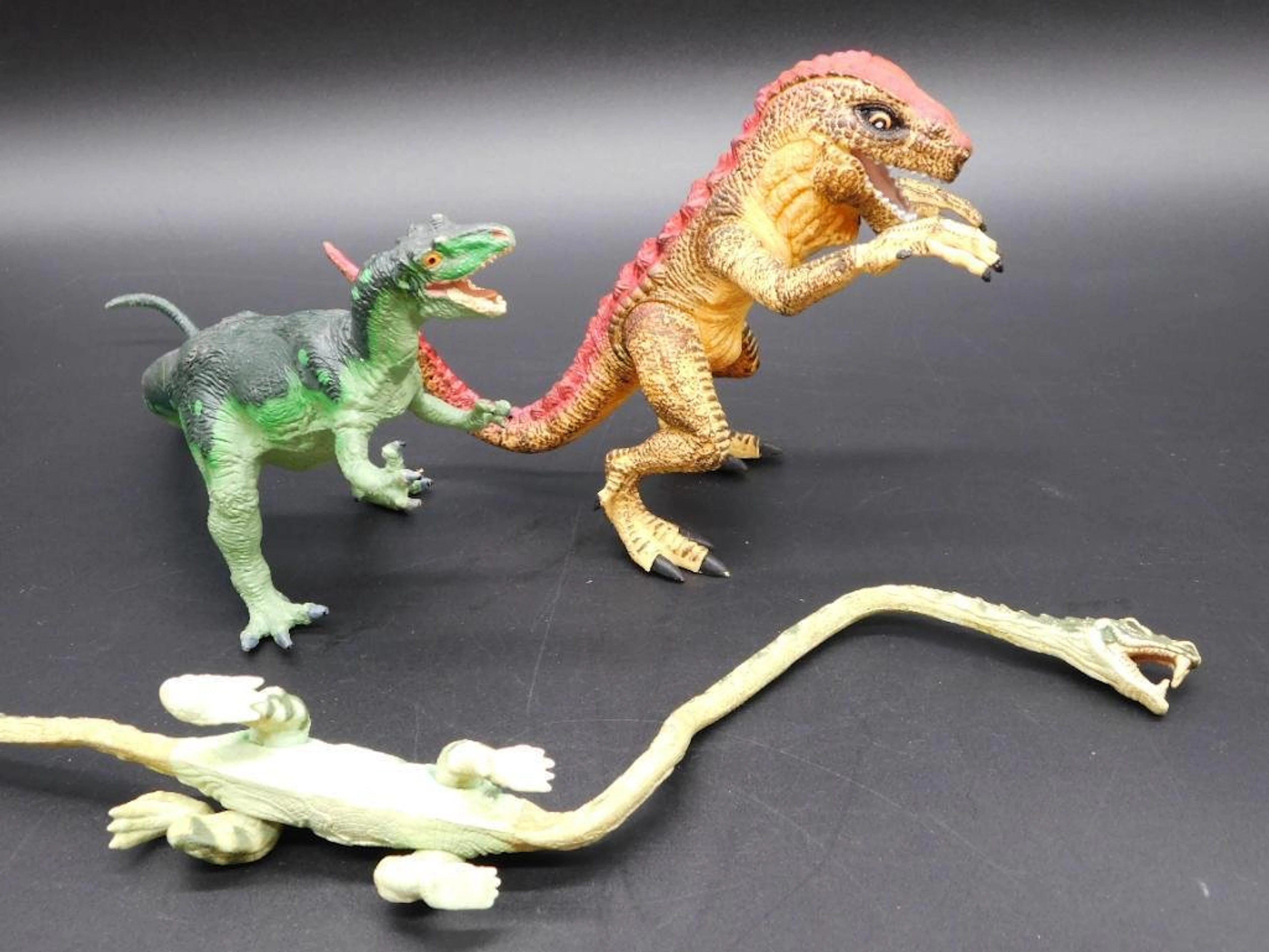 DINOSAUR TOYS SET OF 3 VINTAGE ANTIQUE