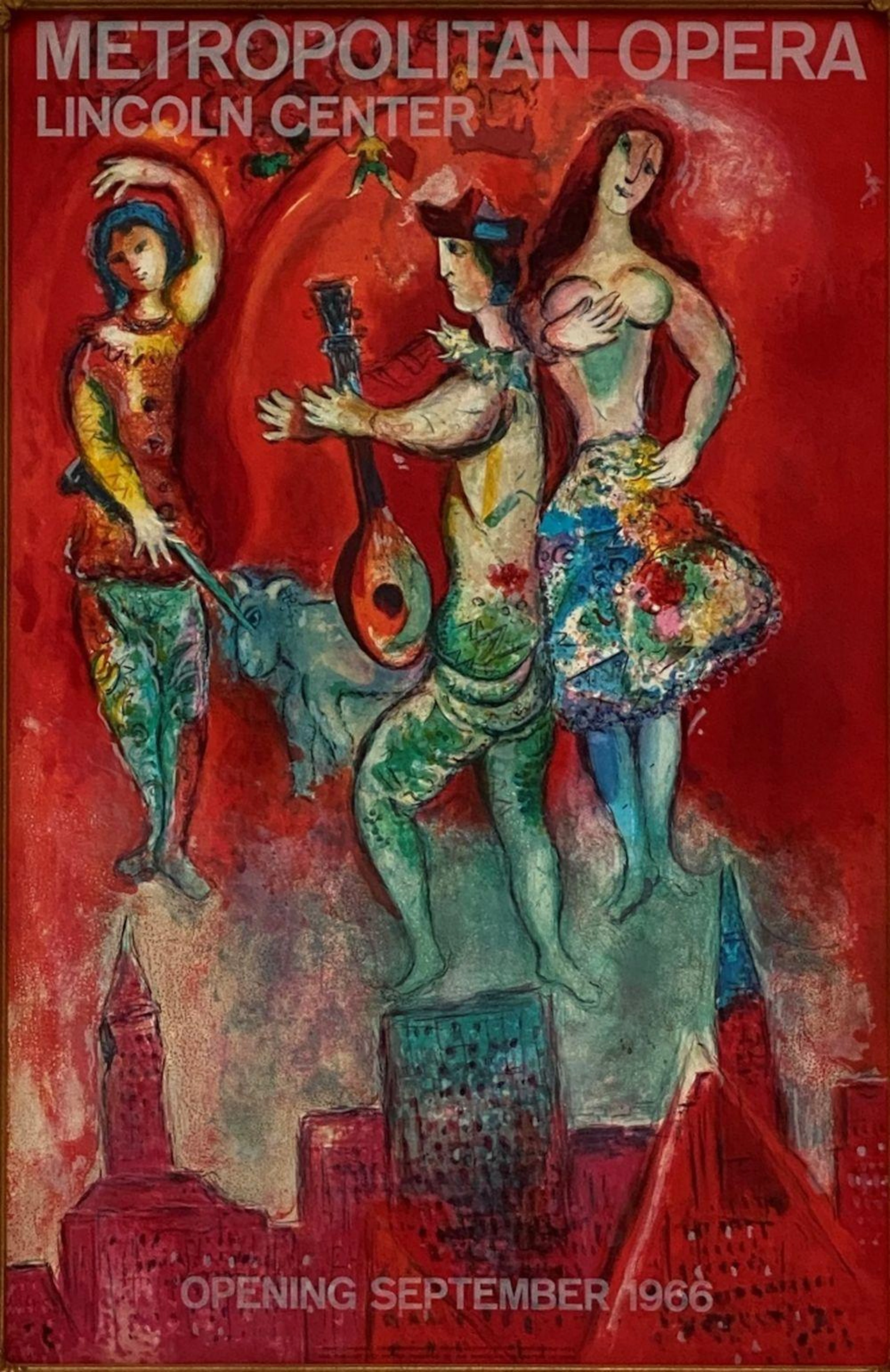 Marc Chagall (1887-1985) Metropolitan Opera 1966 Lithograph Poster
