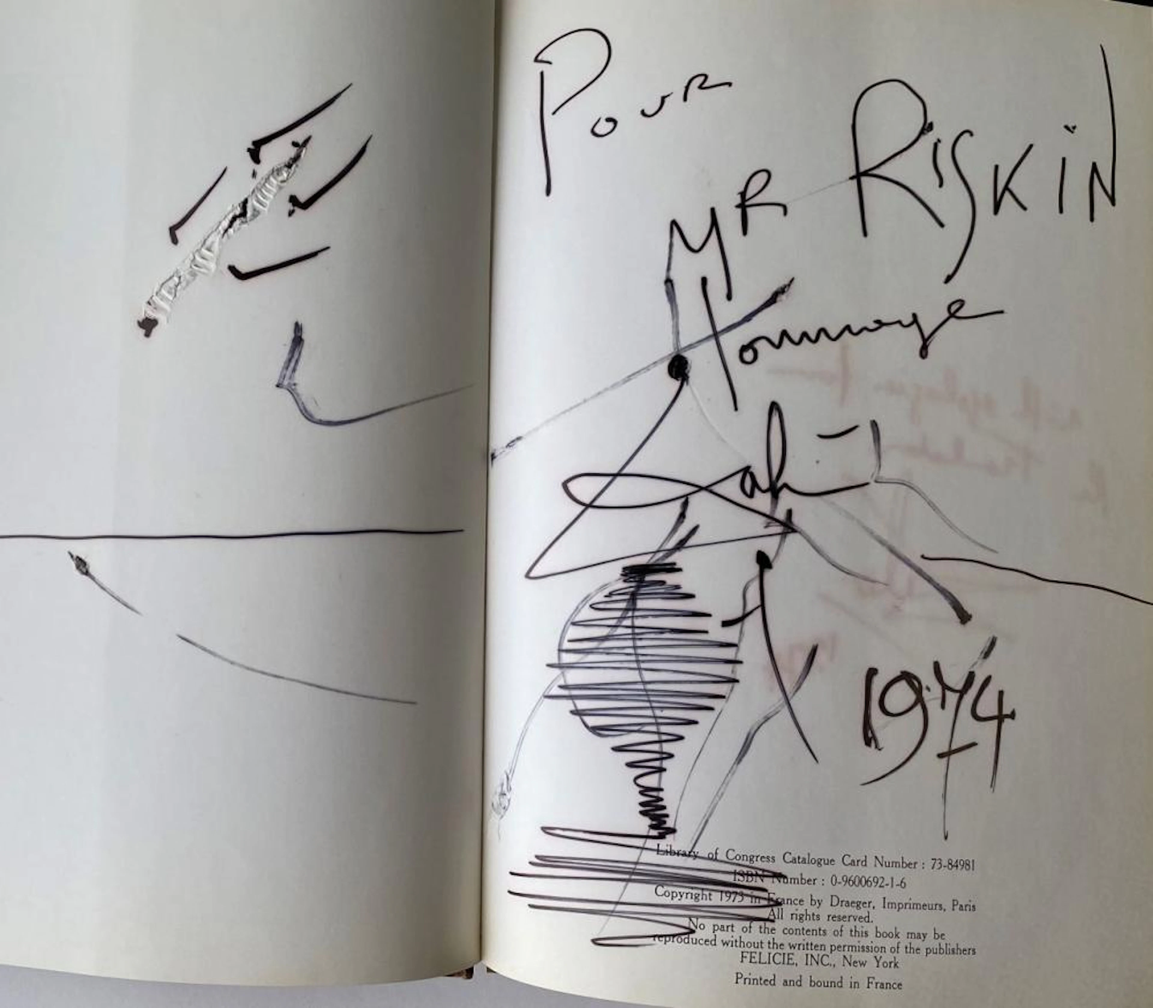 Salvador Dali (1904-1989) Book with Signed Drawing
