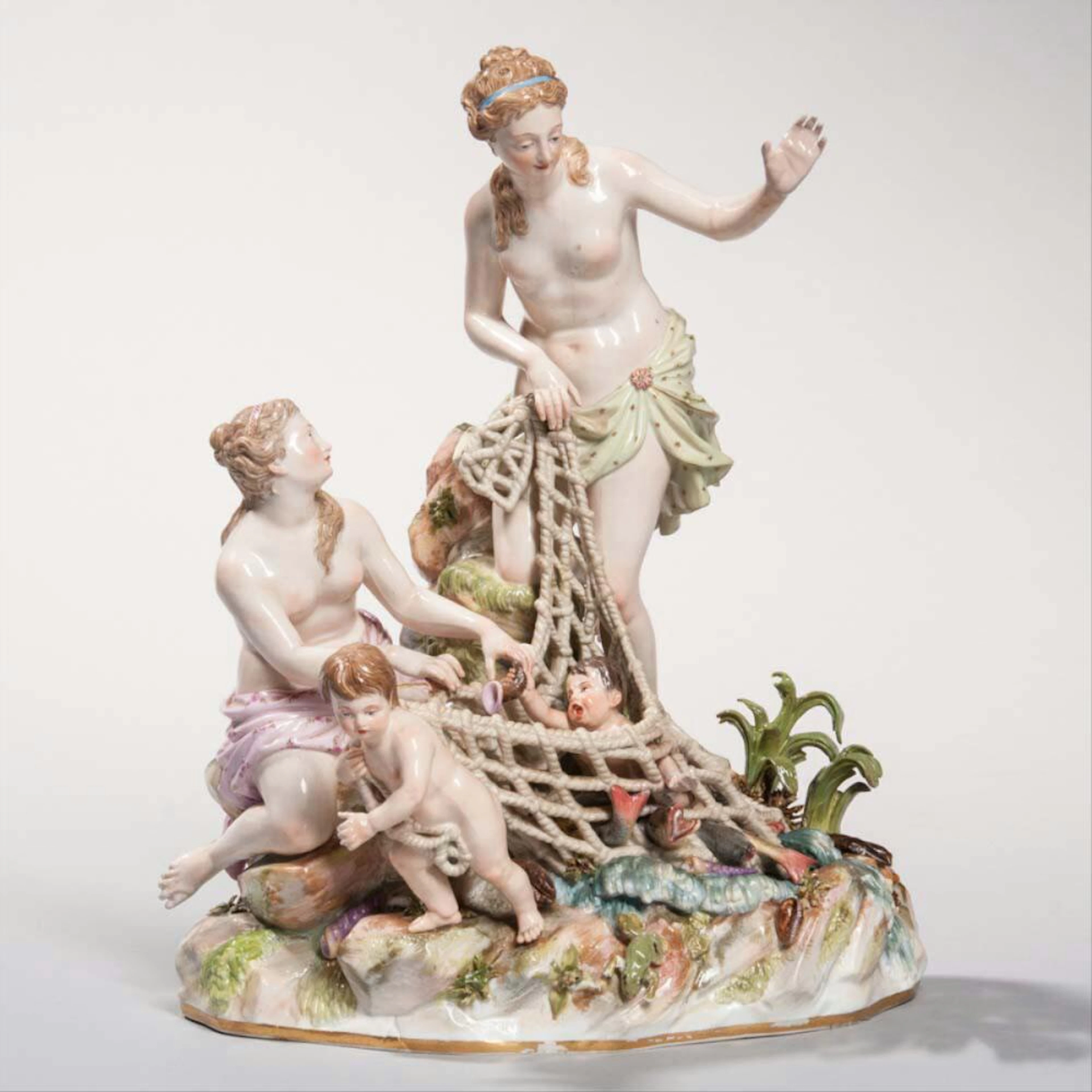 Meissen Porcelain Figural Group The Capture of an
