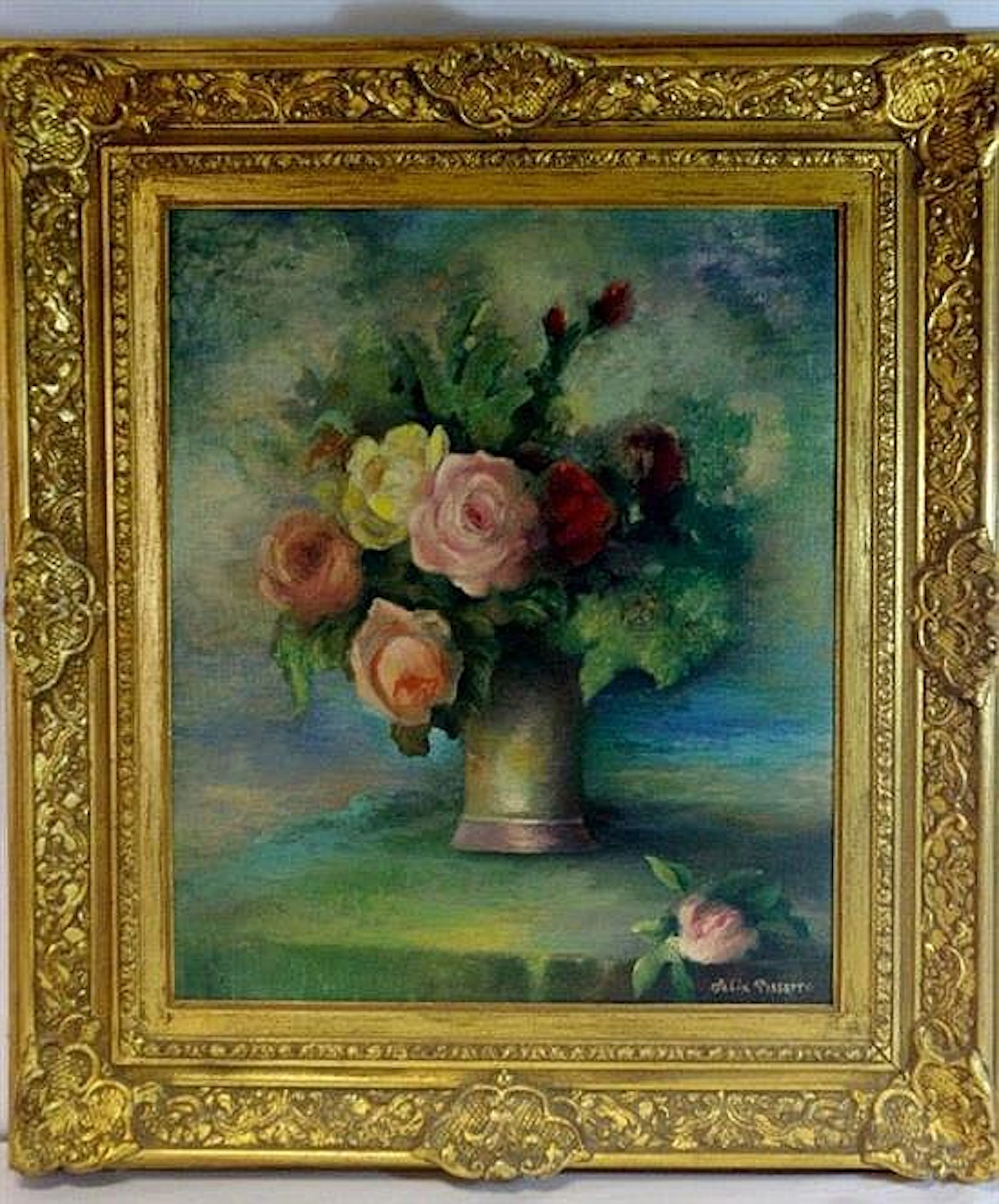 **Félix Pissarro 1874-1897 (French) Bouquet de fleurs oil on panel