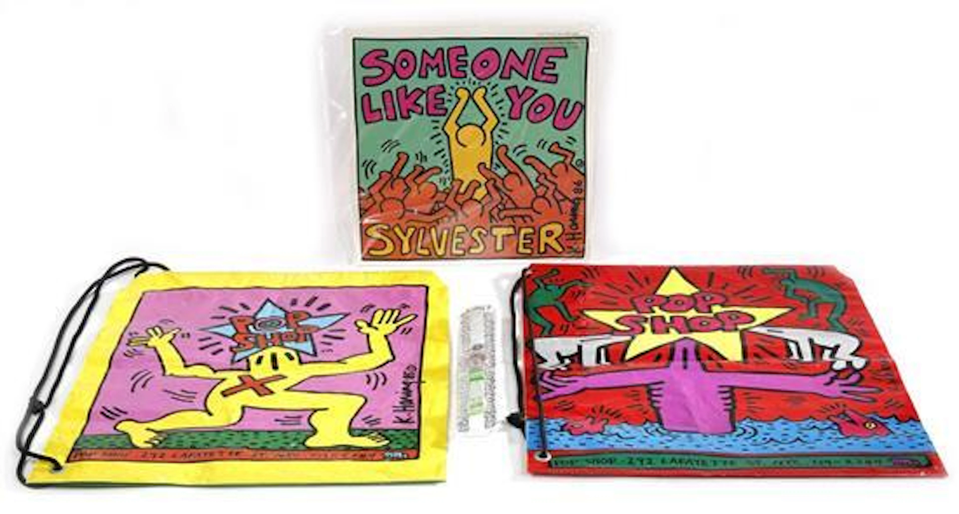 **Keith Haring 1958-1990 (American) Lot includes: CD '33 laps', watch