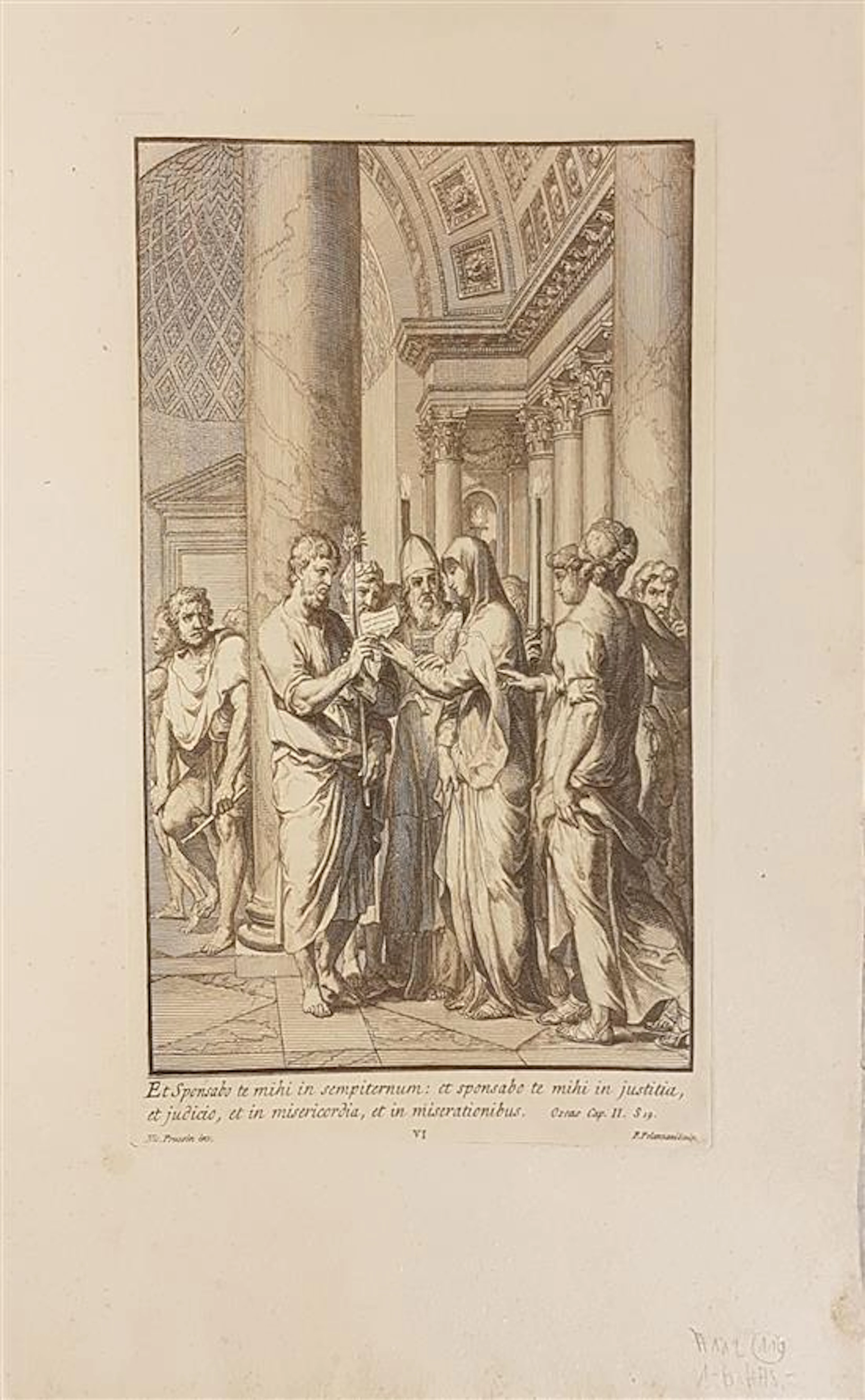 Francesco Polanzani 1700- (Italian) Four etchings from the Life of Mary- Nativity of the Virgin (III); Wedding (VI); Circumcision (...