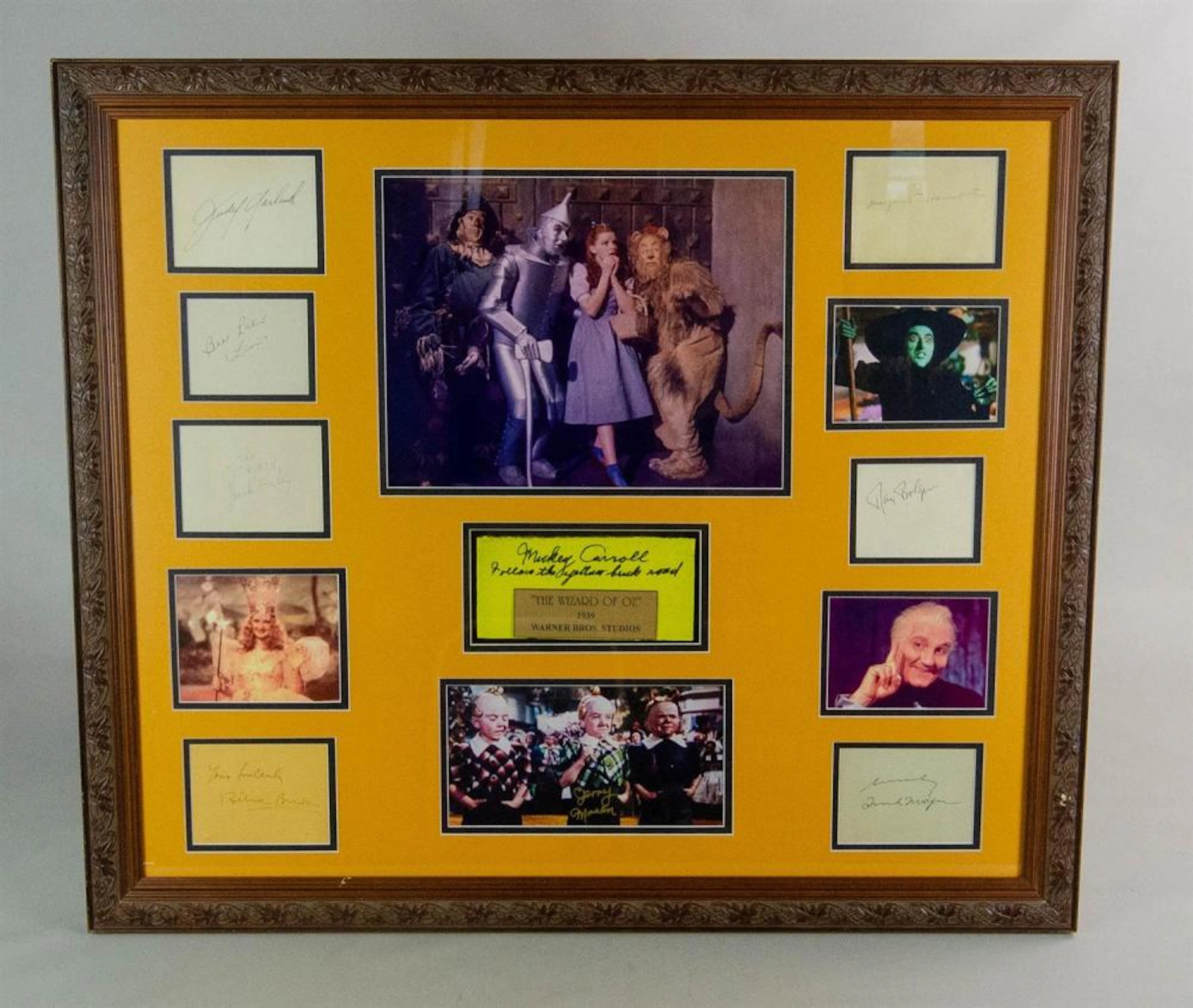 " wizard of Oz" Autograph Cuts and Ephemera to include...
