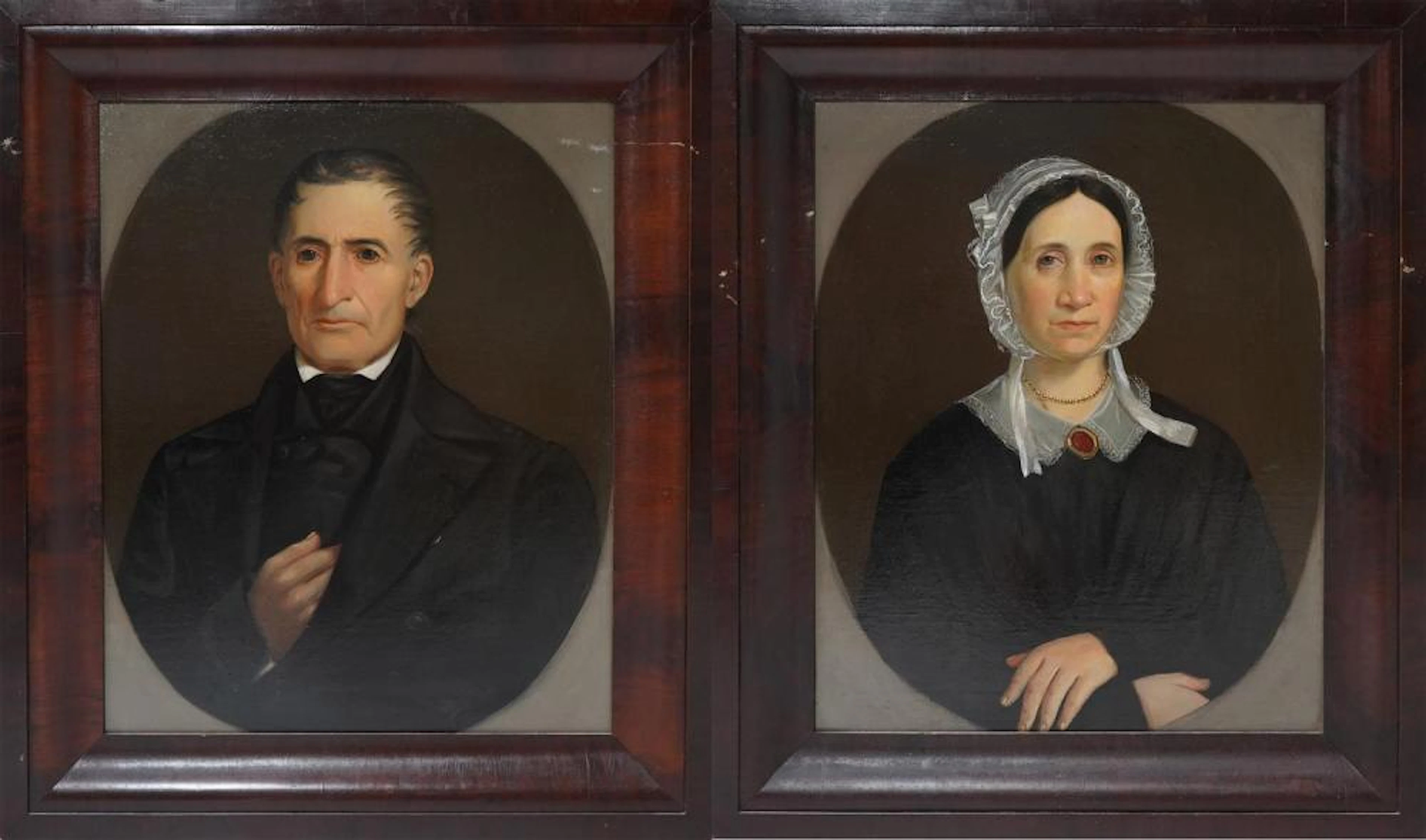 Pr 19th C portrait paintings