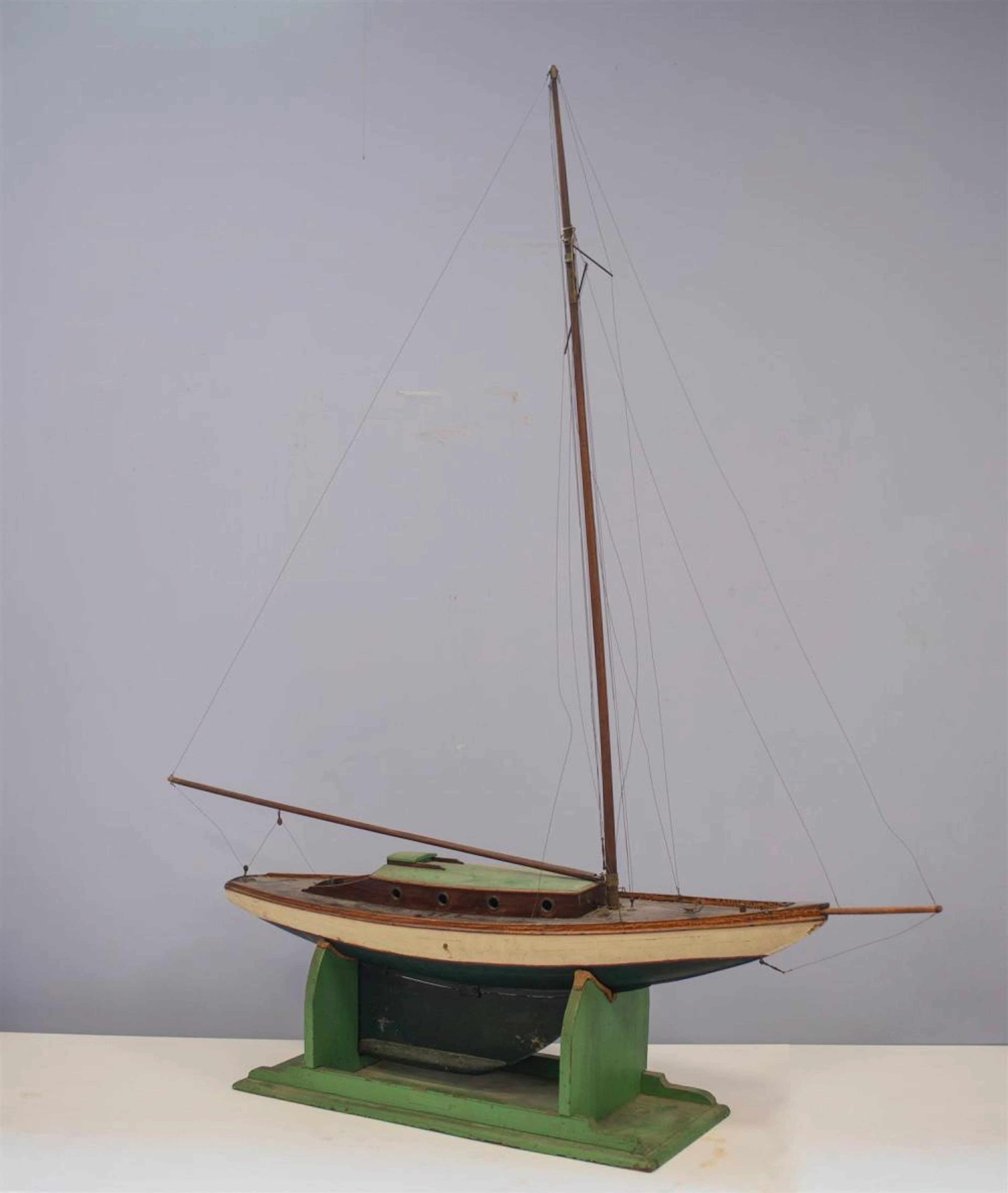 Pond Boat sailing ship in stand