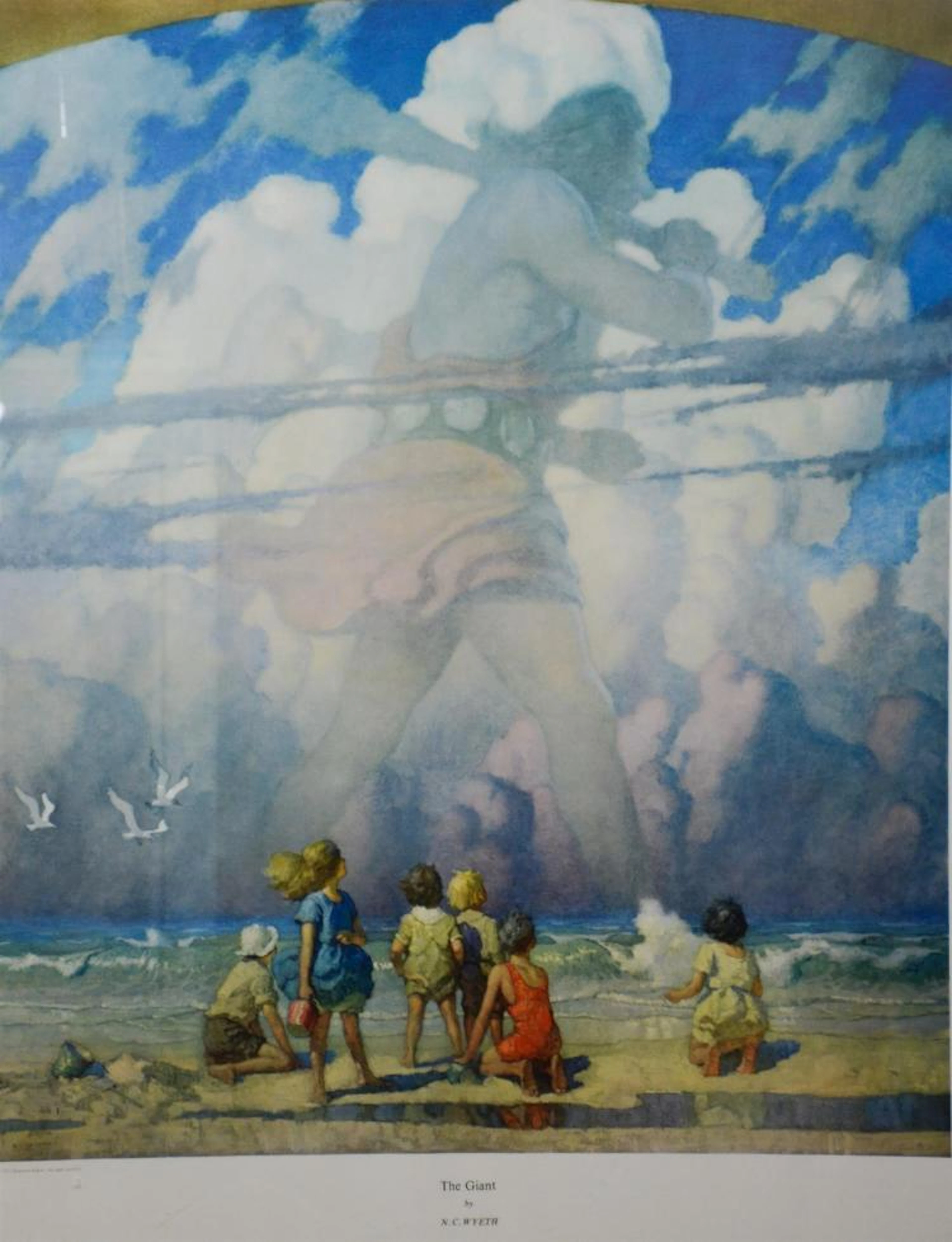 Lot of 4 assorted Prints: NC Wyeth framed poster