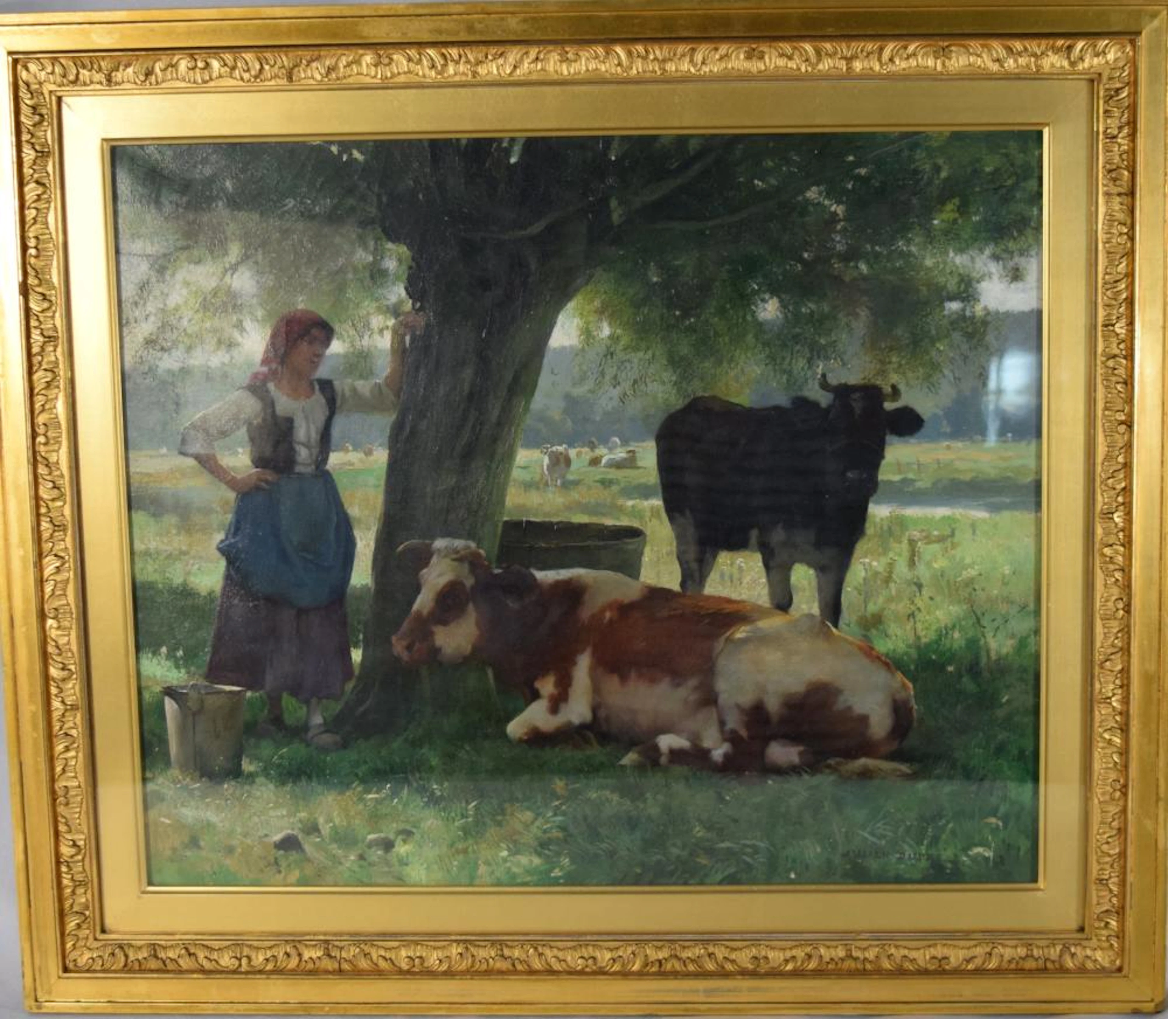 JULIEN DUPRE OIL ON CANVAS: