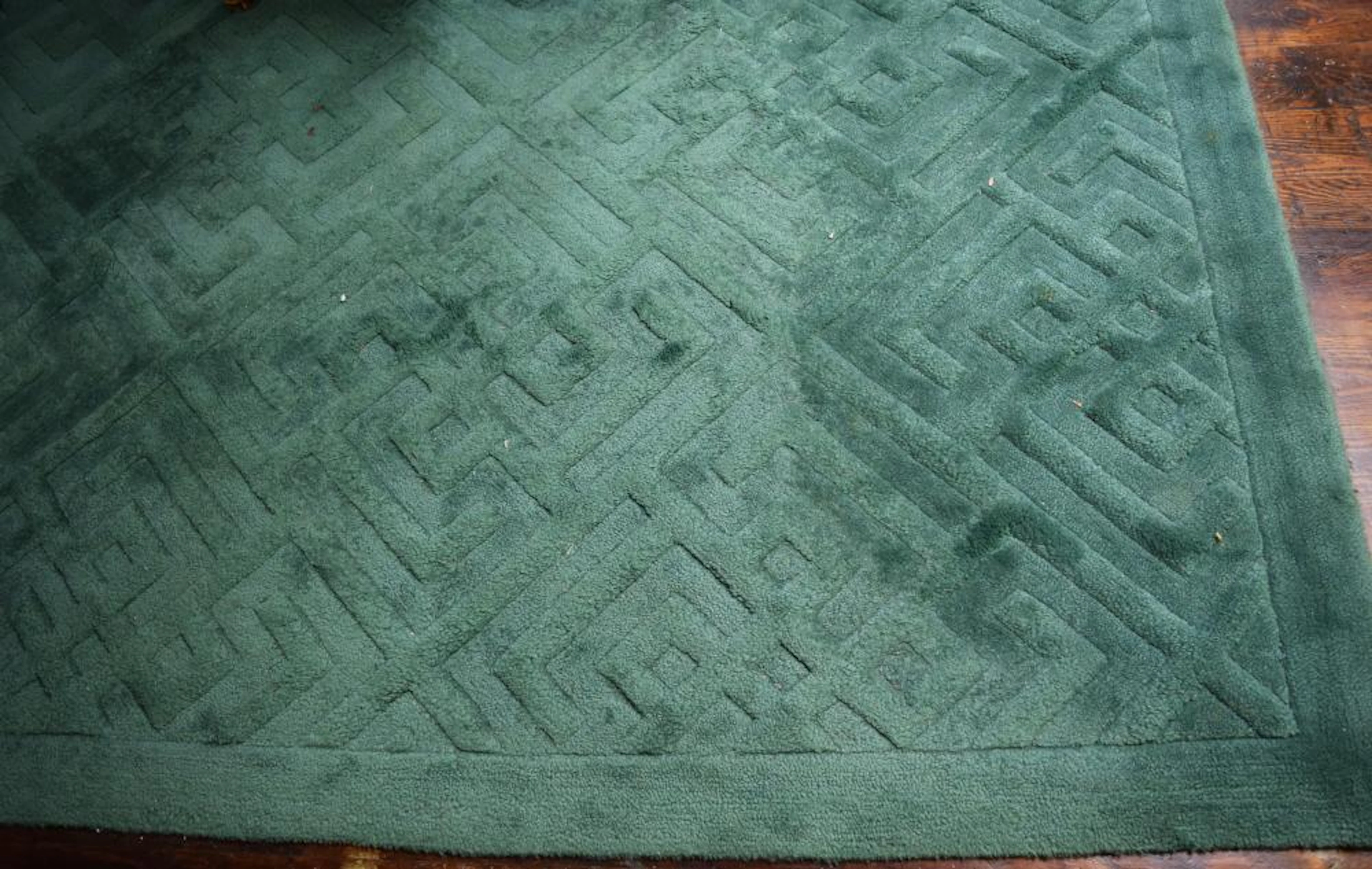 ELEGANT GREEN GREEK KEY DESIGN CARPET BY V?SOSKE
