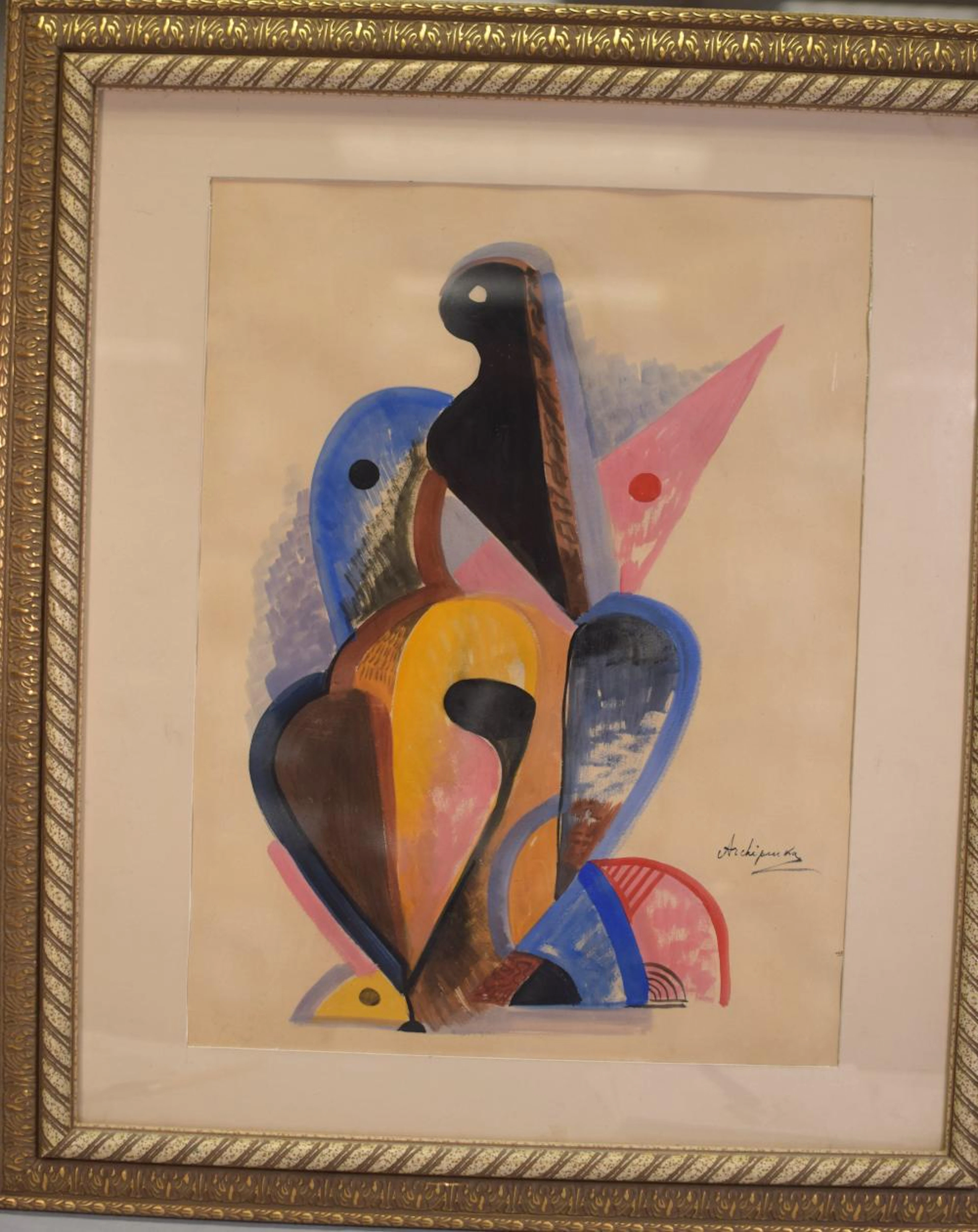 ATTRIB. ALEXANDER ARCHIPENKO ABSTRACT PAINTING
