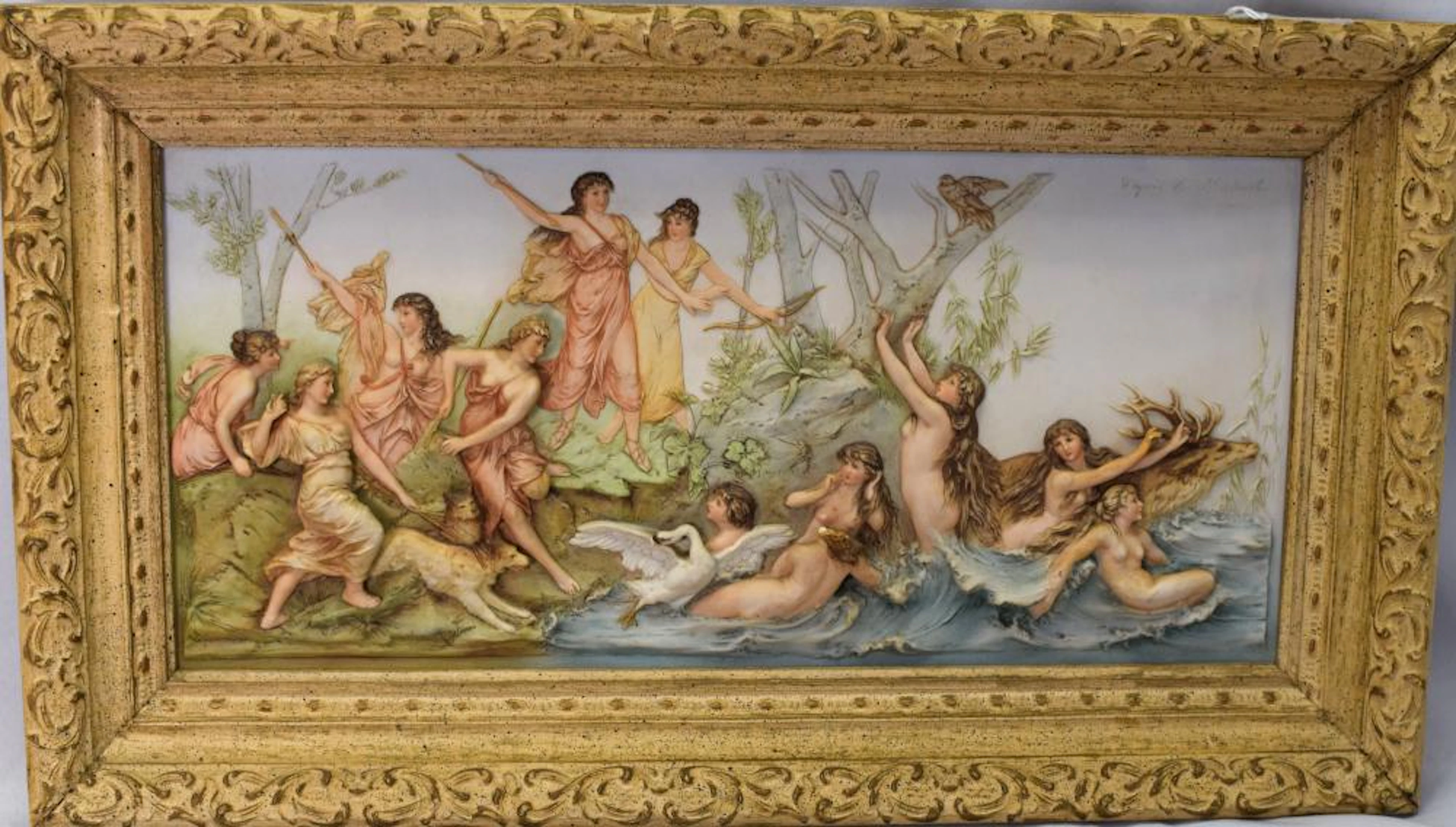 19TH CENTURY TRIUMPH OF ARIADNE PLAQUE HANS MAKART