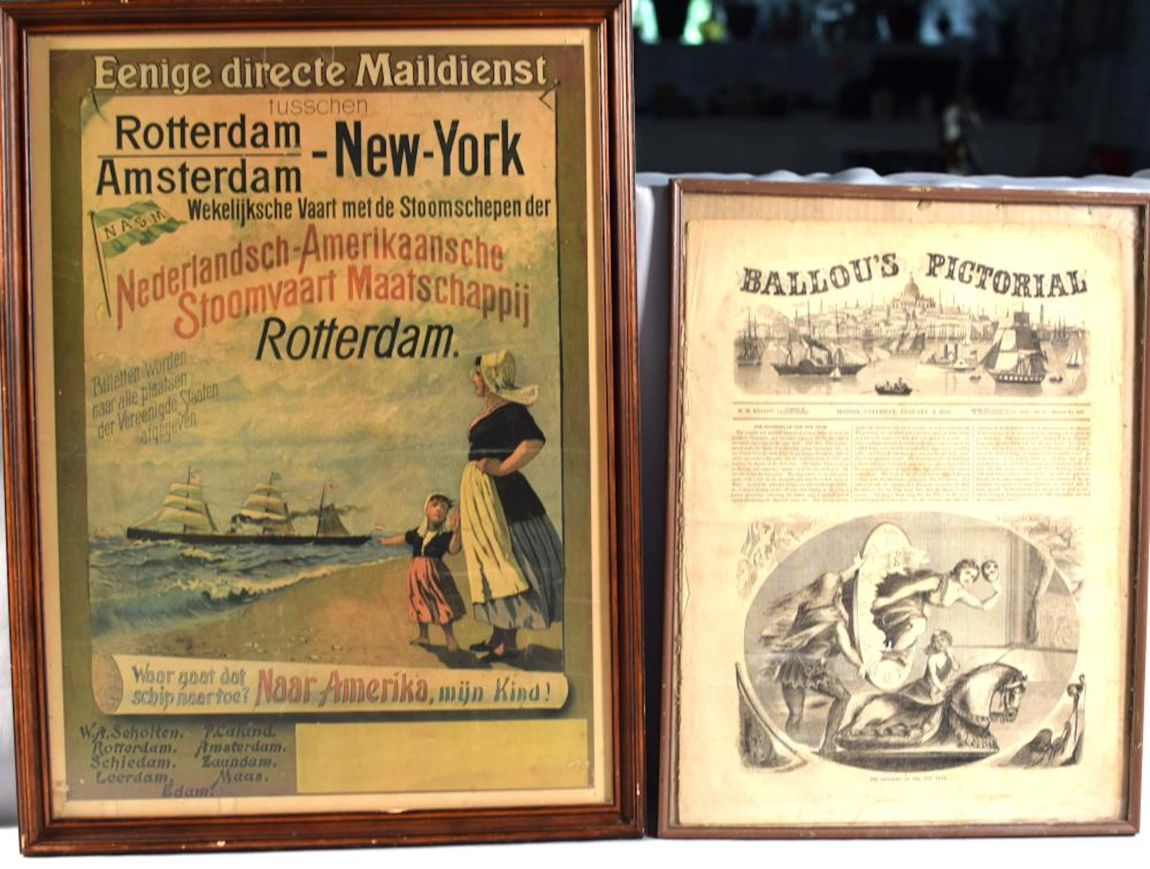 FRAMED NAUTICAL ITEMS SHIP'S TRAVEL POSTER & ETC