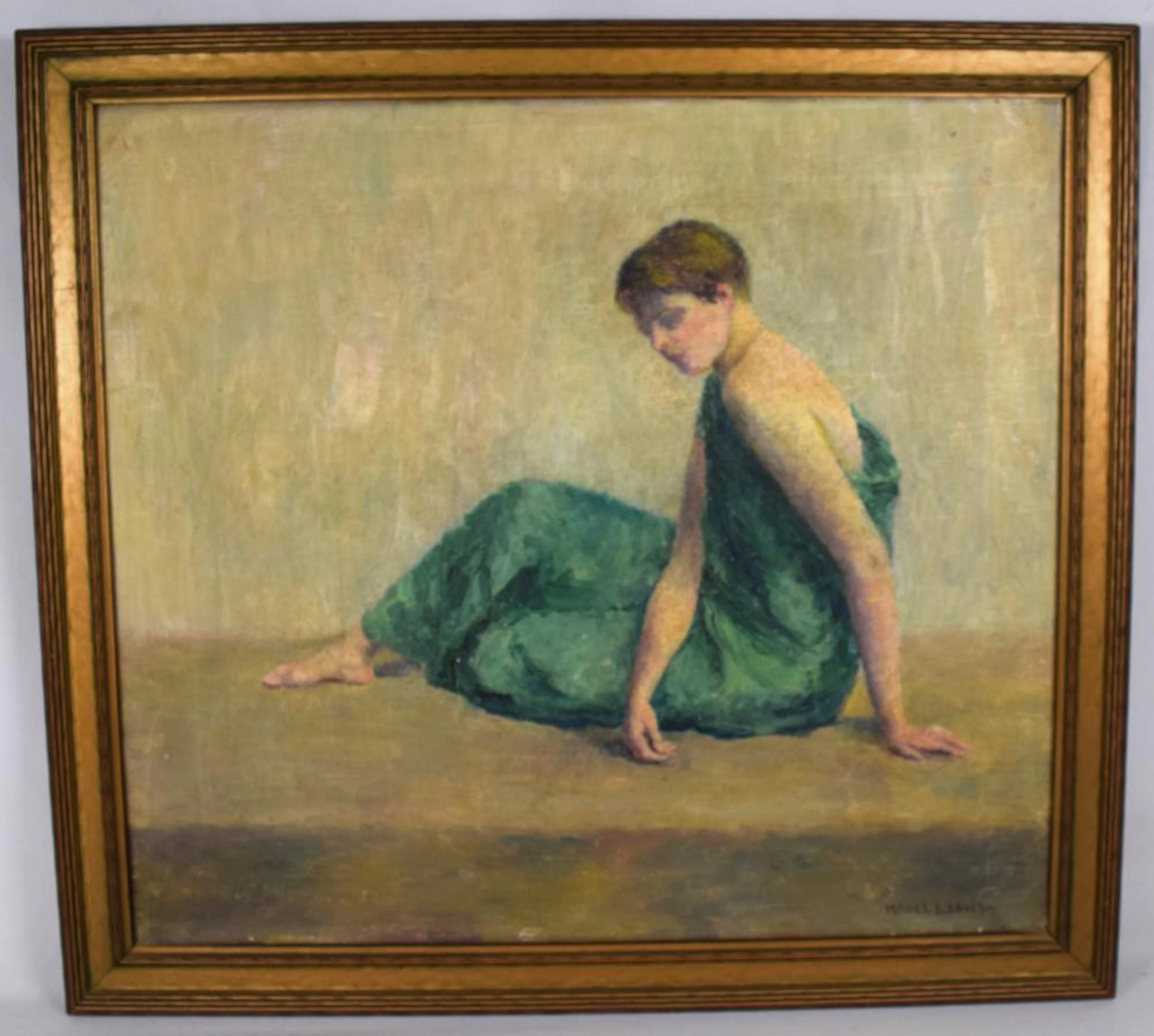 MABEL B. DAVIS IMPRESSION WOMAN OIL PAINTING