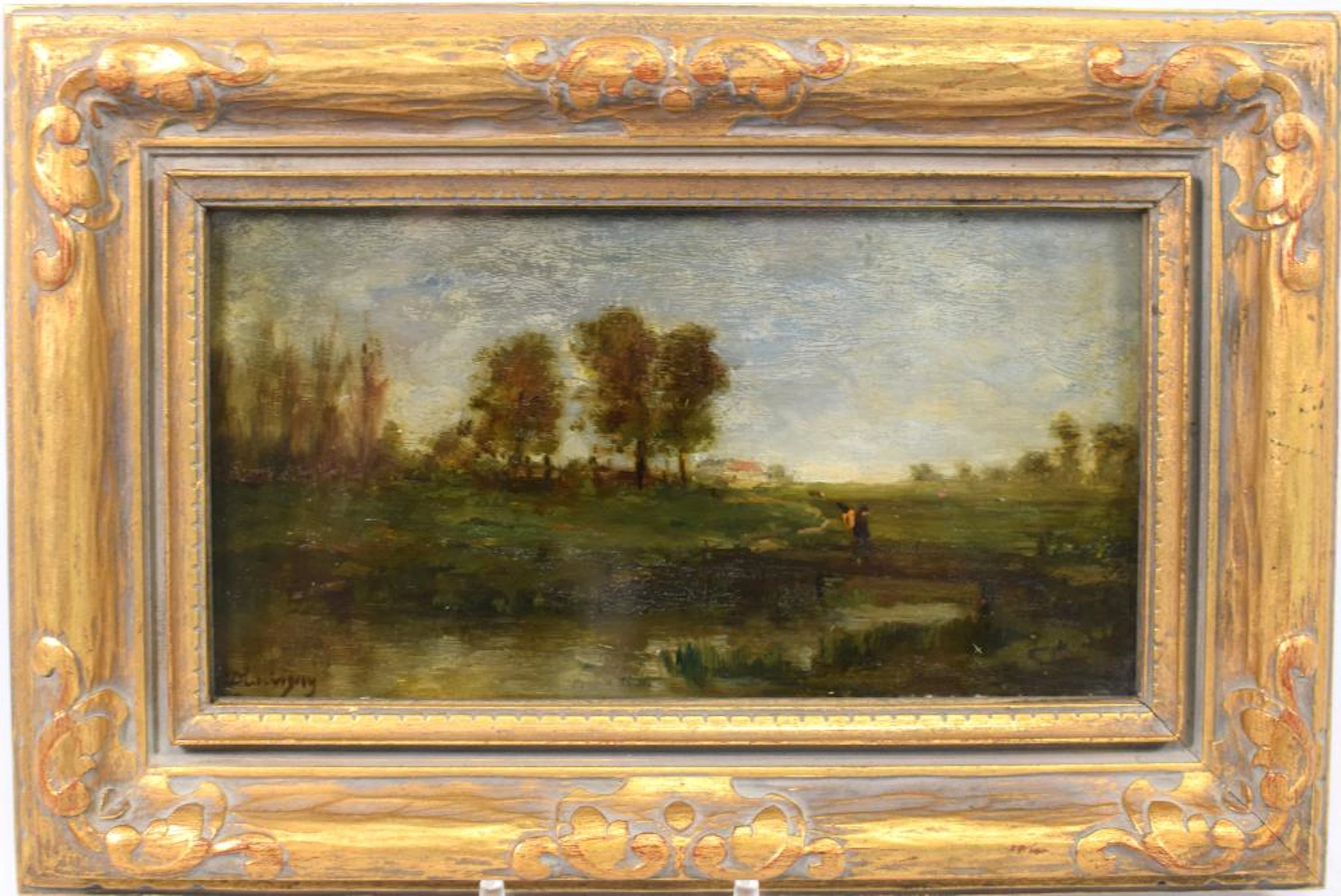 CHARLES FRANCOIS DAUBIGNY OIL PAINTING