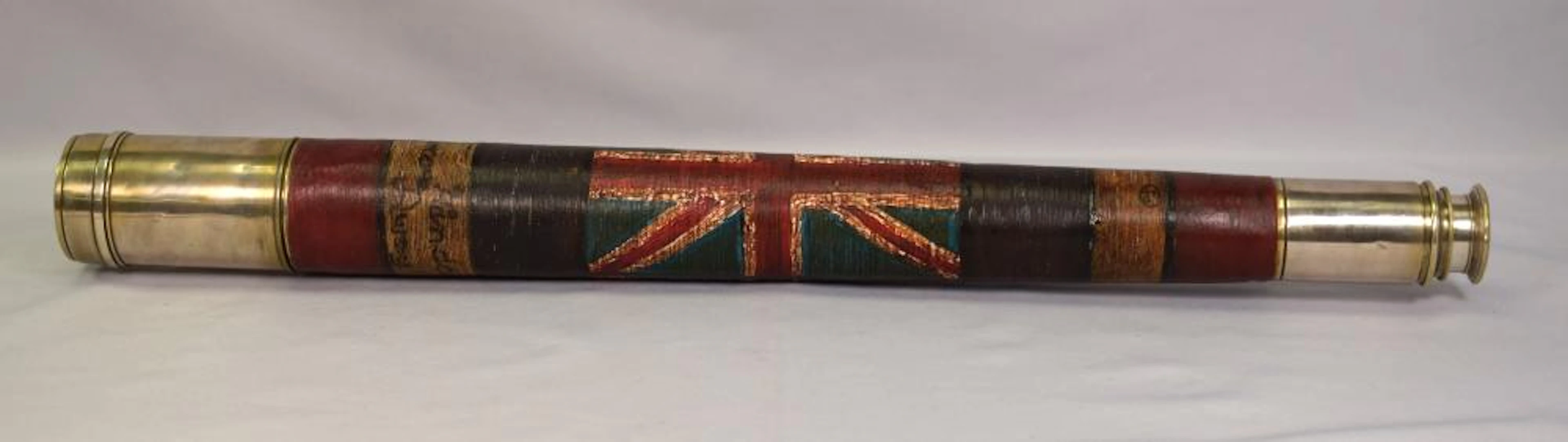 19th BRITISH FLAG NAUTICAL SPYGLASS TELESCOPE