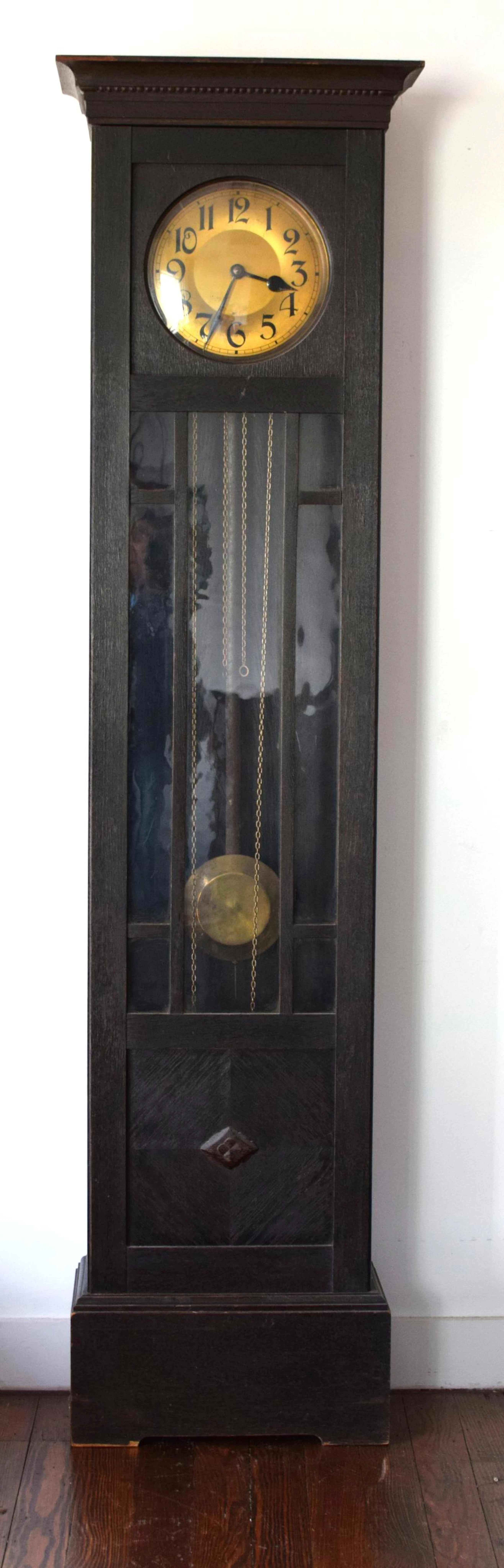 MISSION OAK CRAFTS & ARTS TALL GRANDFATHER CLOCK