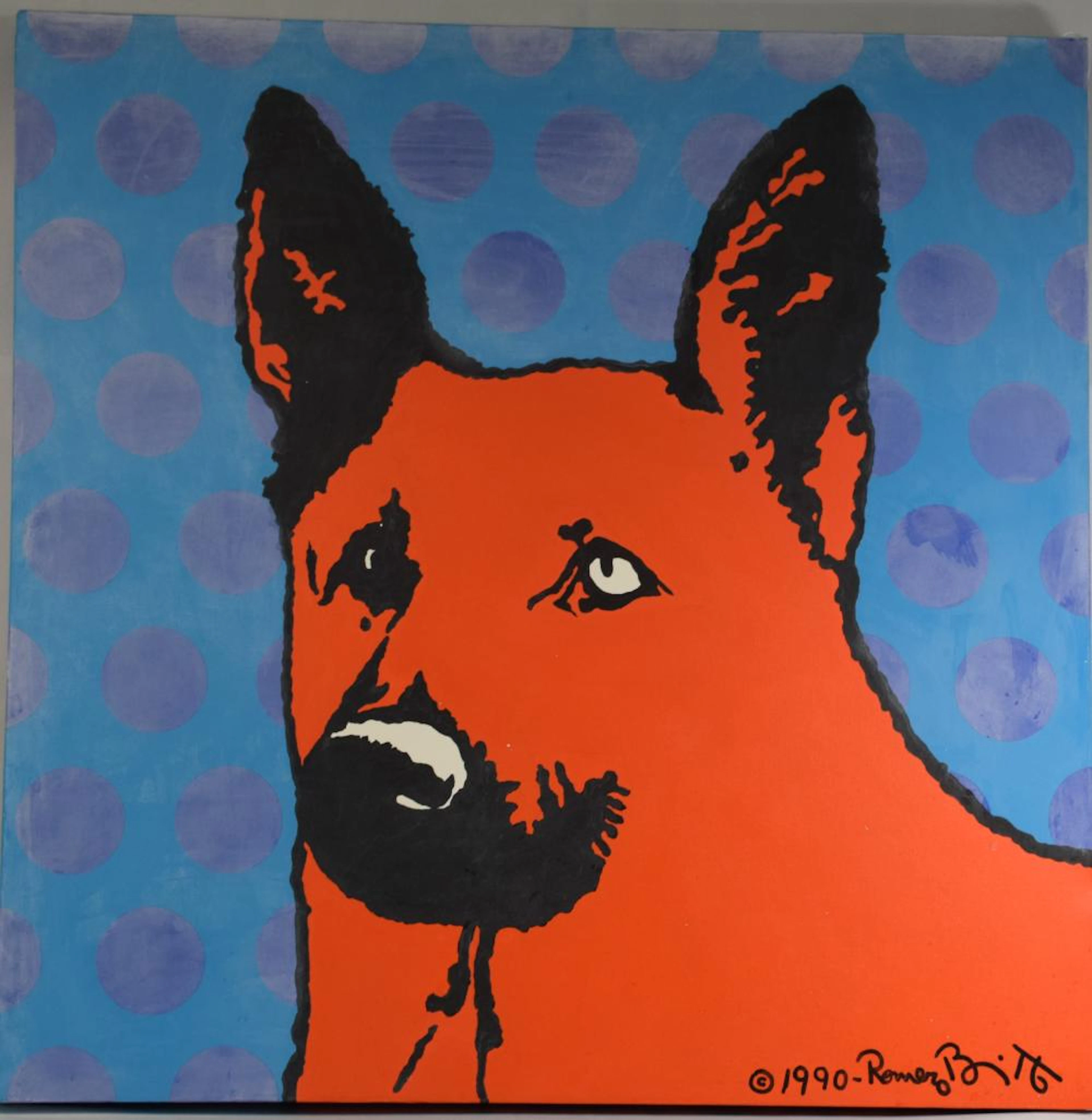 ROMERO BRITTO ACRYLIC 1990 PAINTING