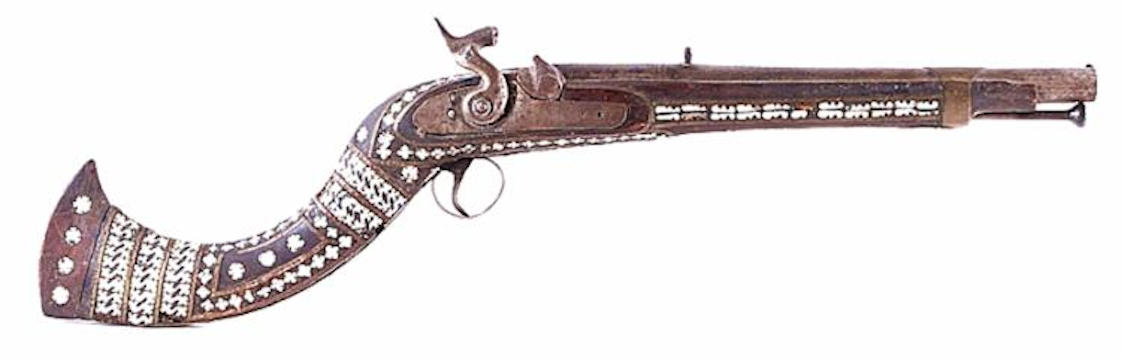 ANTIQUE AFGHAN INLAYED JEZAIL CAMEL SADDLE RIFLE T