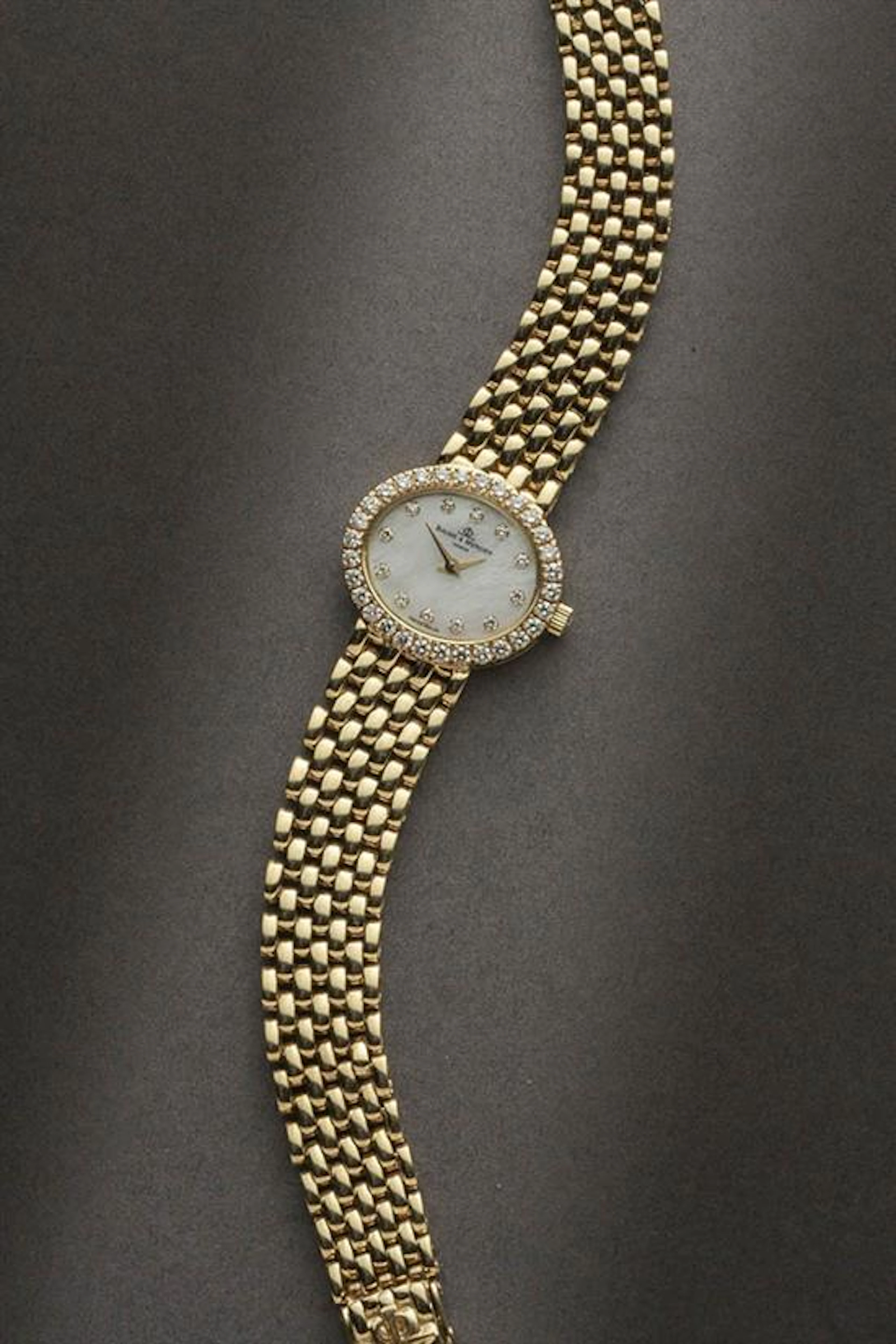 Lady''s 14-Karat Yellow-Gold and Diamond Quartz Wristwatch, Baume & Mercier, Swiss