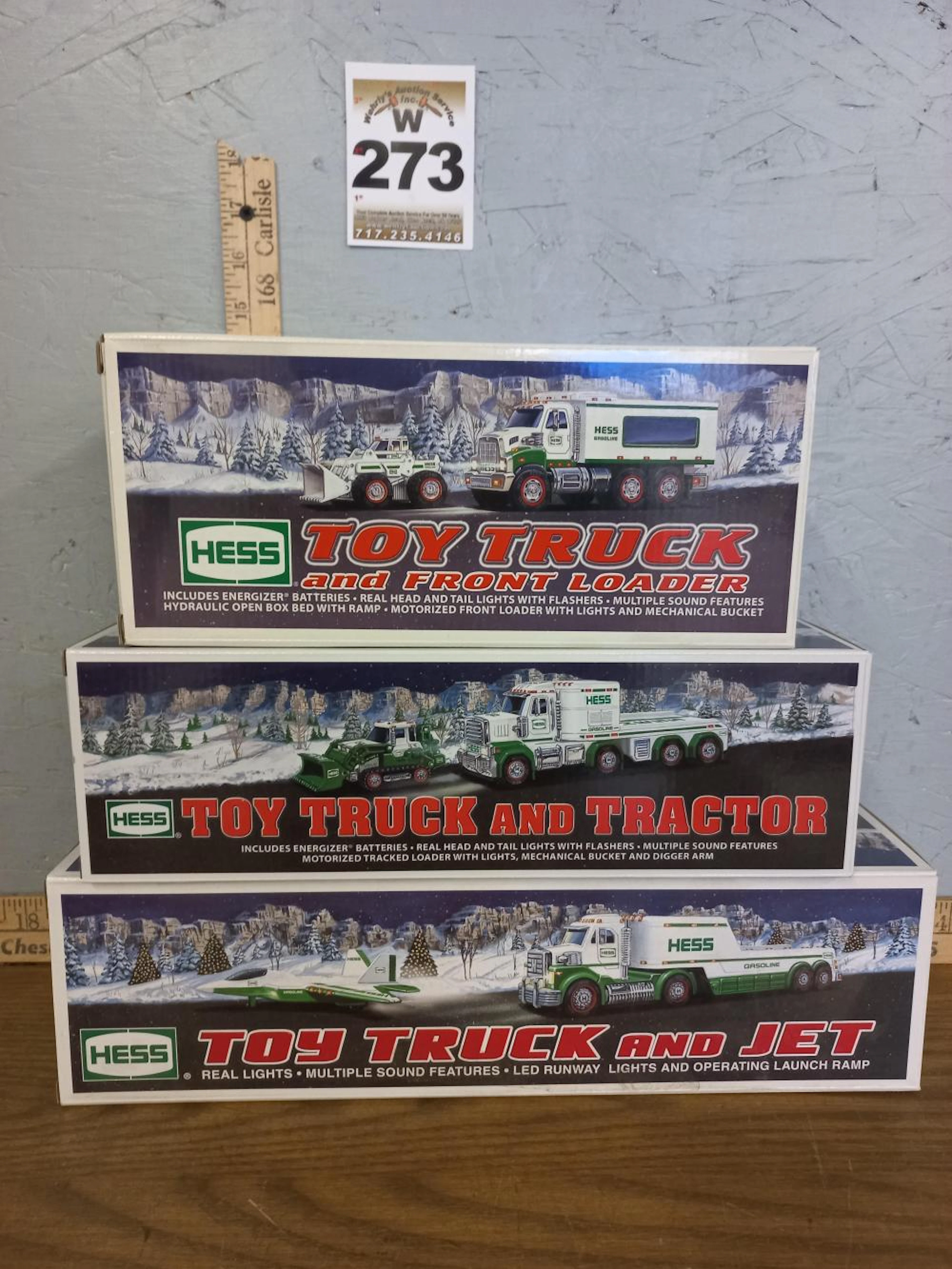 3 Hess Trucks, 2010 Toy Truck and Jet, 2012 Toy