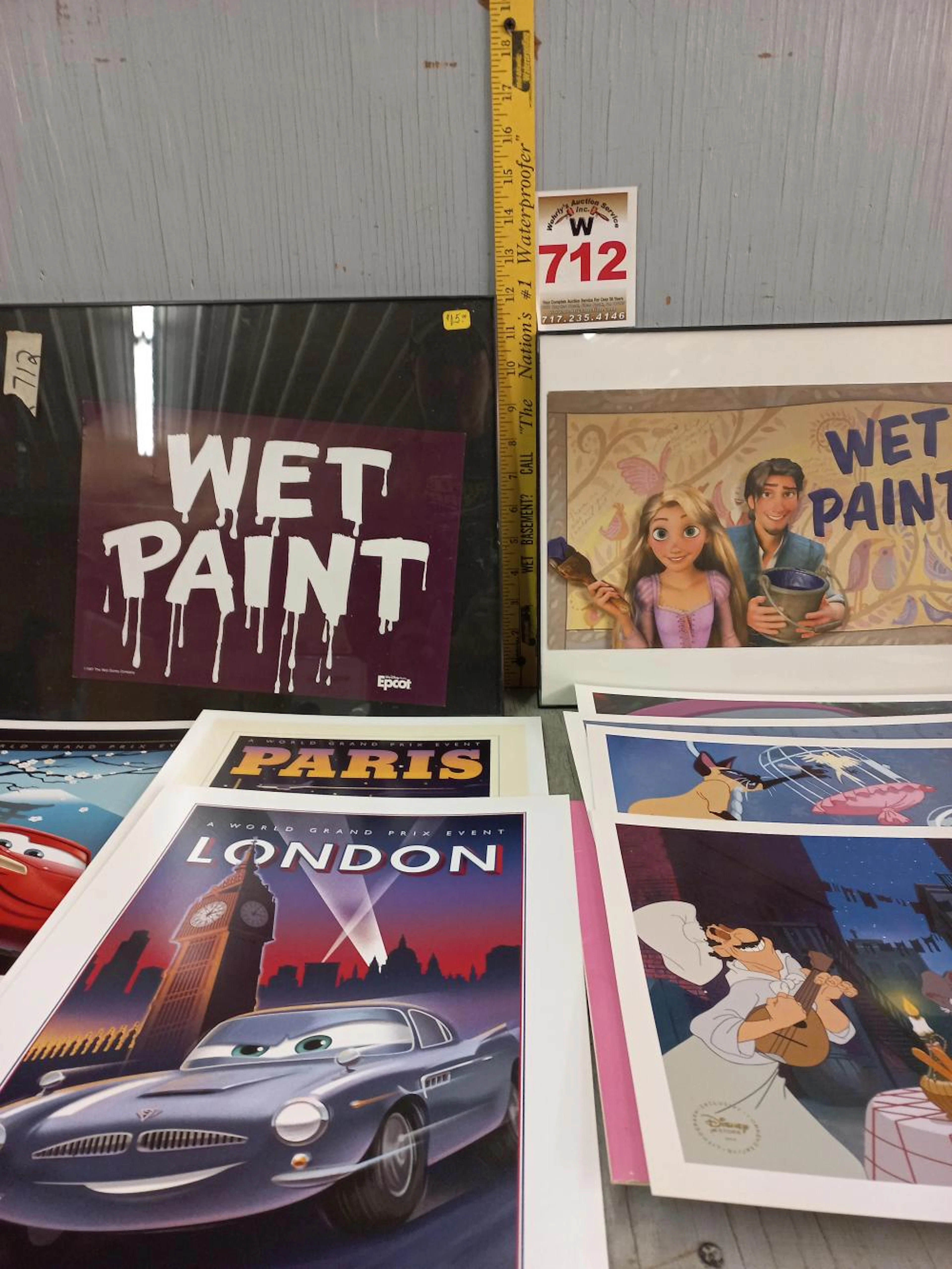 2 Framed Disney Posters/Cars posters/Lady & The