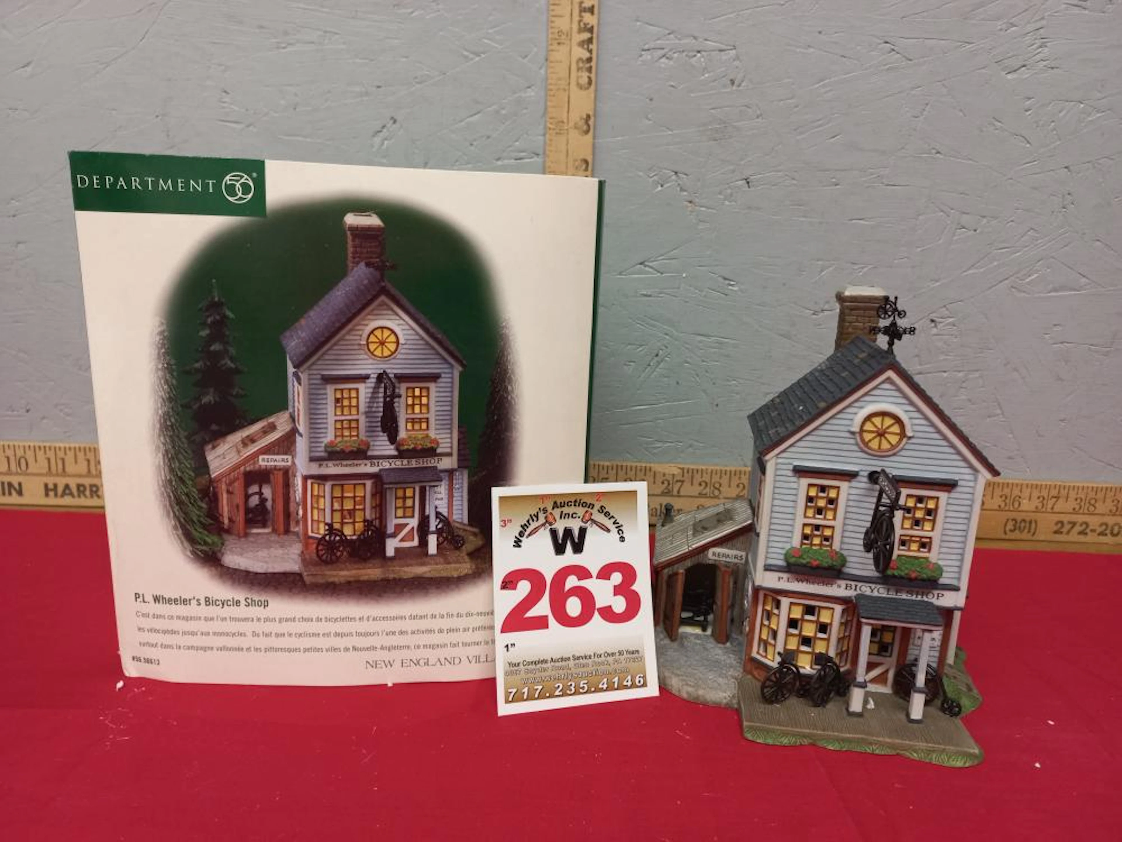 Dept 56, PL Wheeler's Bicycle Shop - New England
