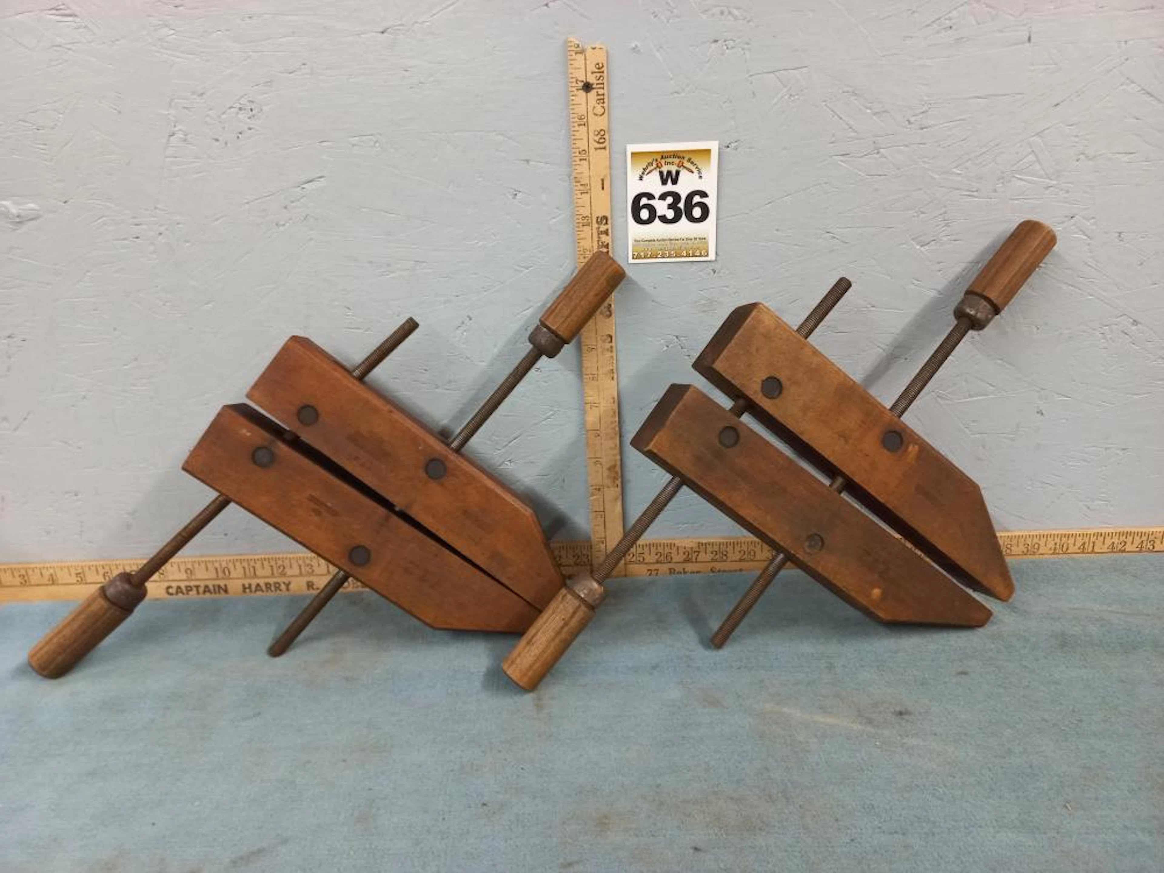 2 Cincinnati Tool Co. Wooden Clamps