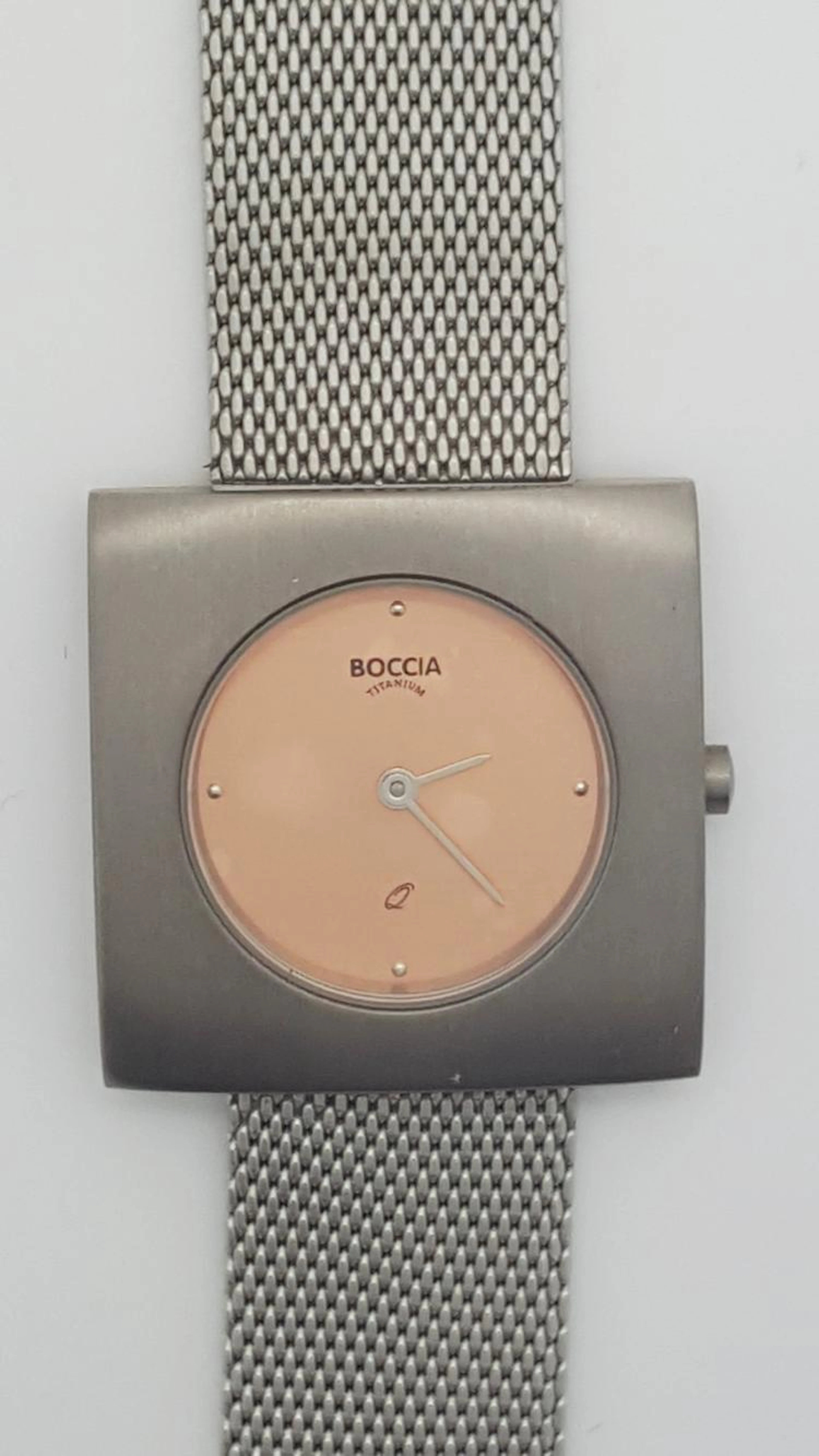 A Boccia Quartz titanium square case men's wrist watch Japan