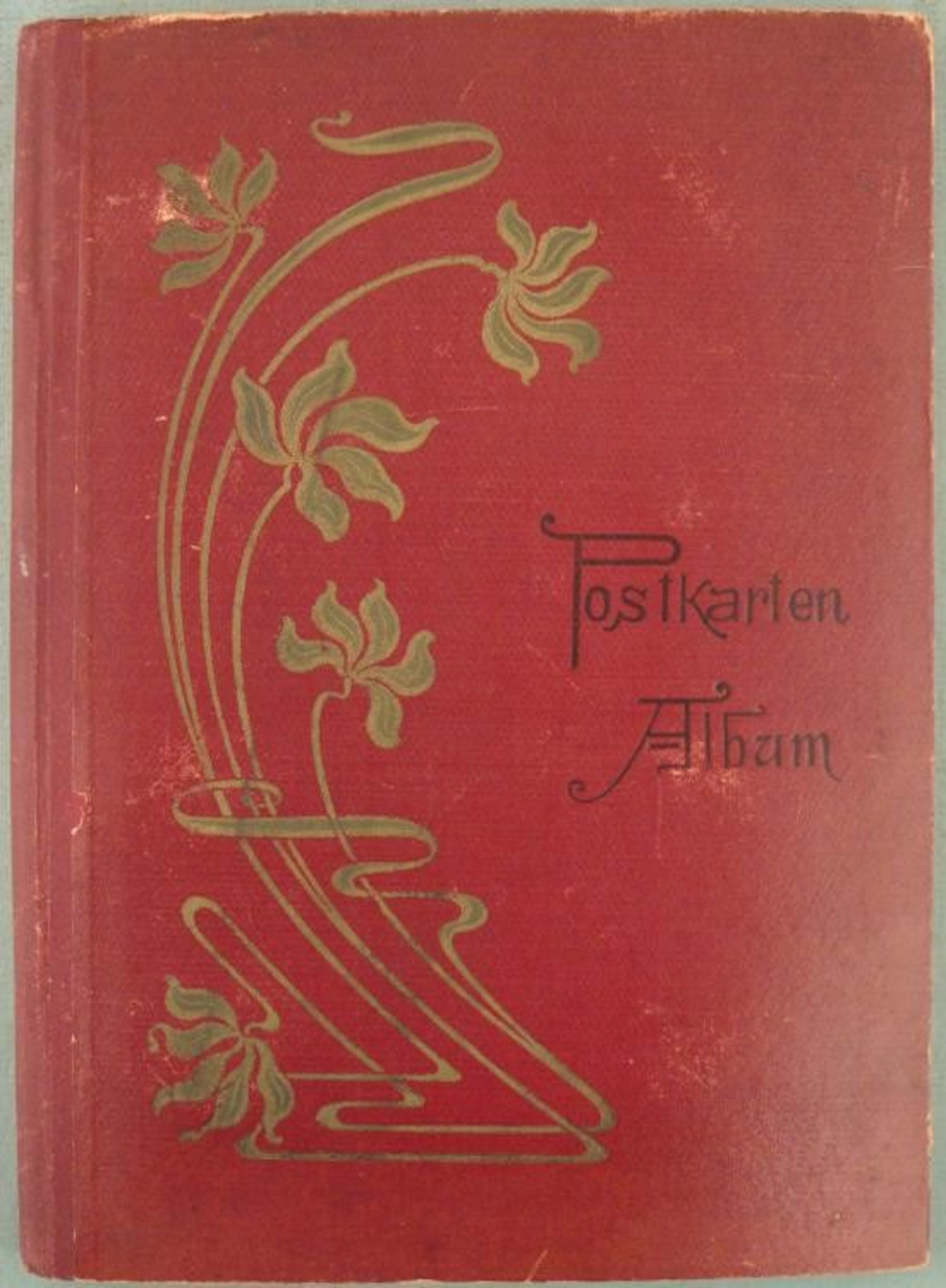 Vintage German Postcard Album w/ Art Nouveau Cover