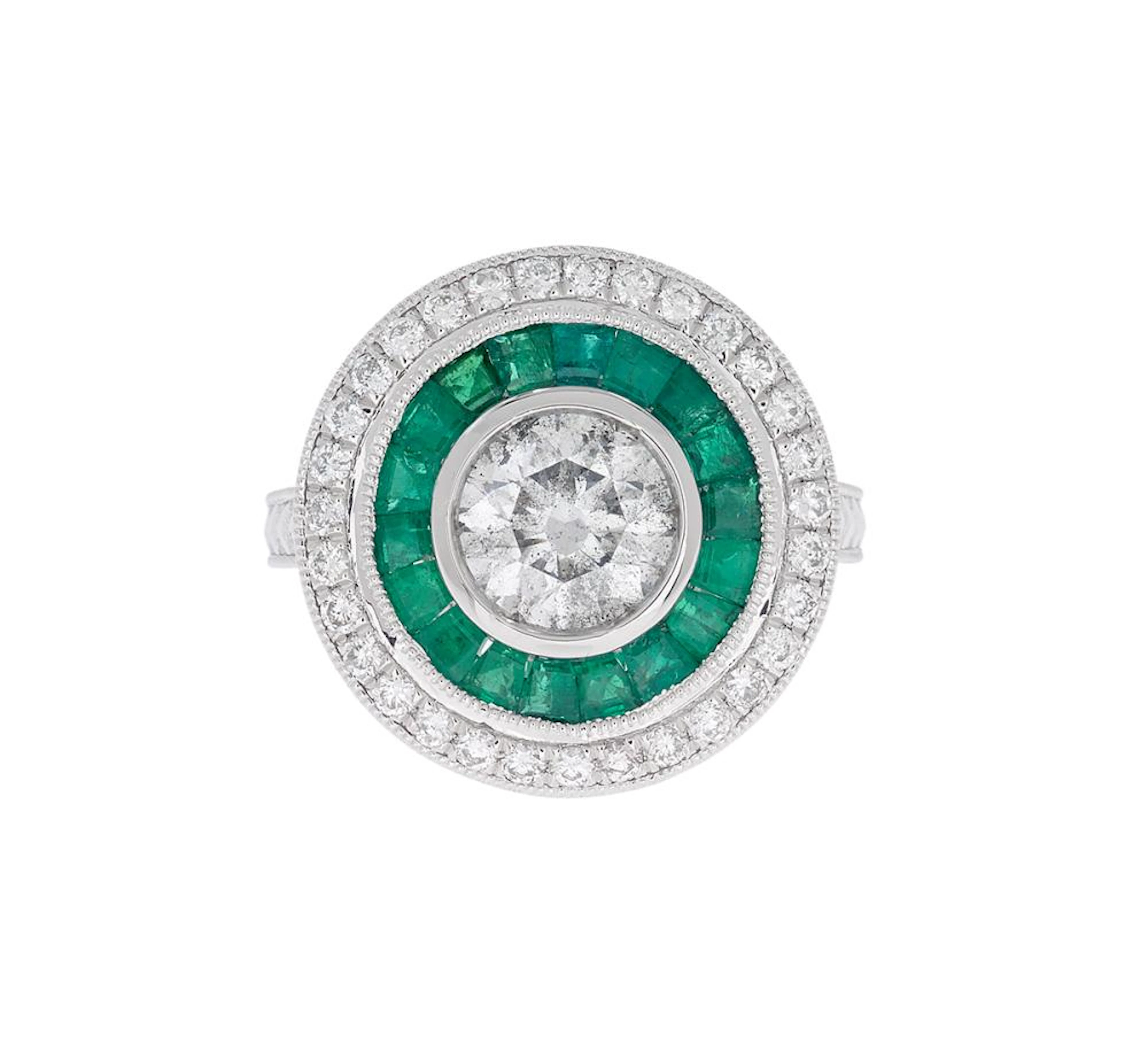 Emerald and Diamond Ring