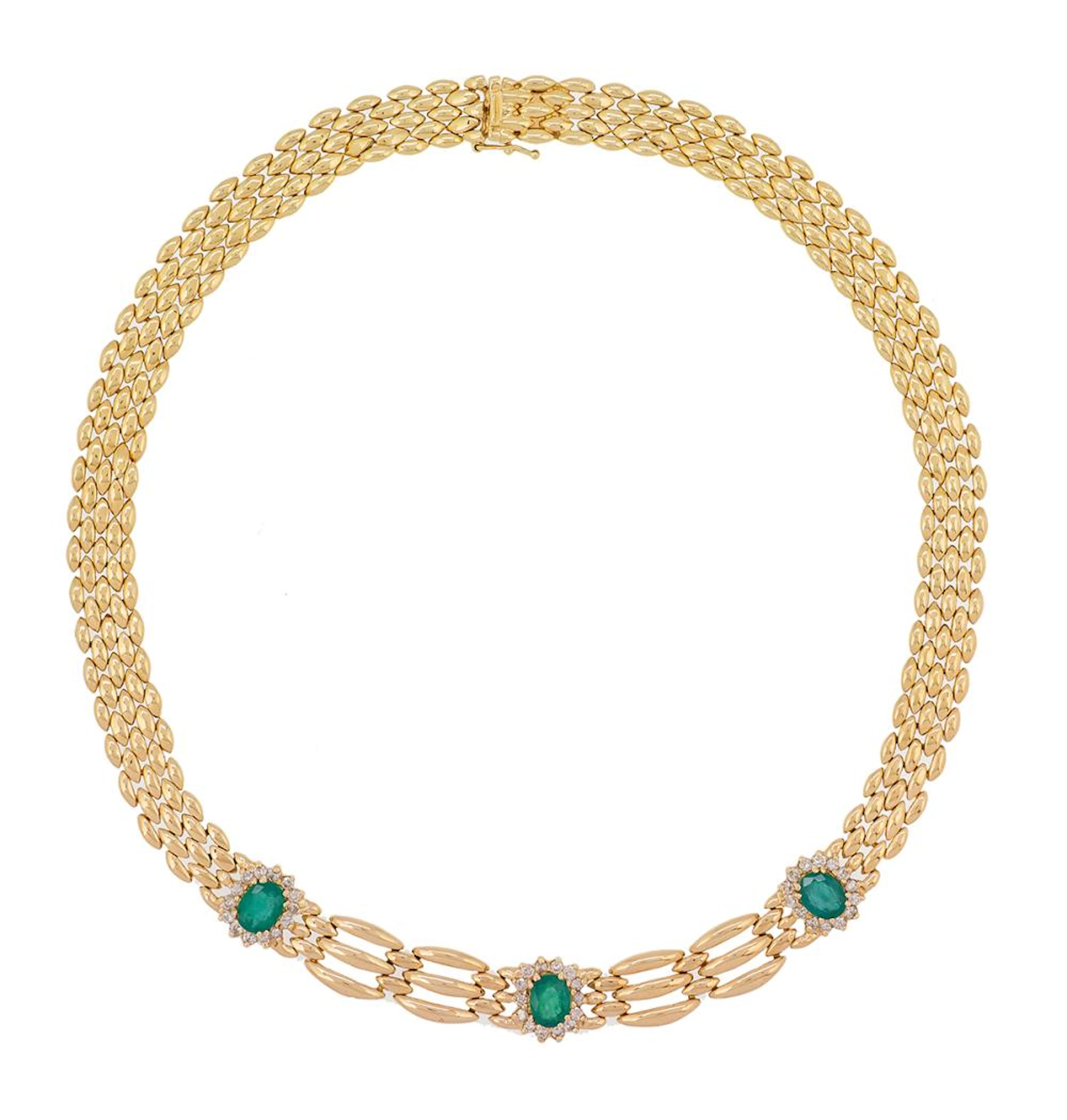 Emerald and Diamond Necklace
