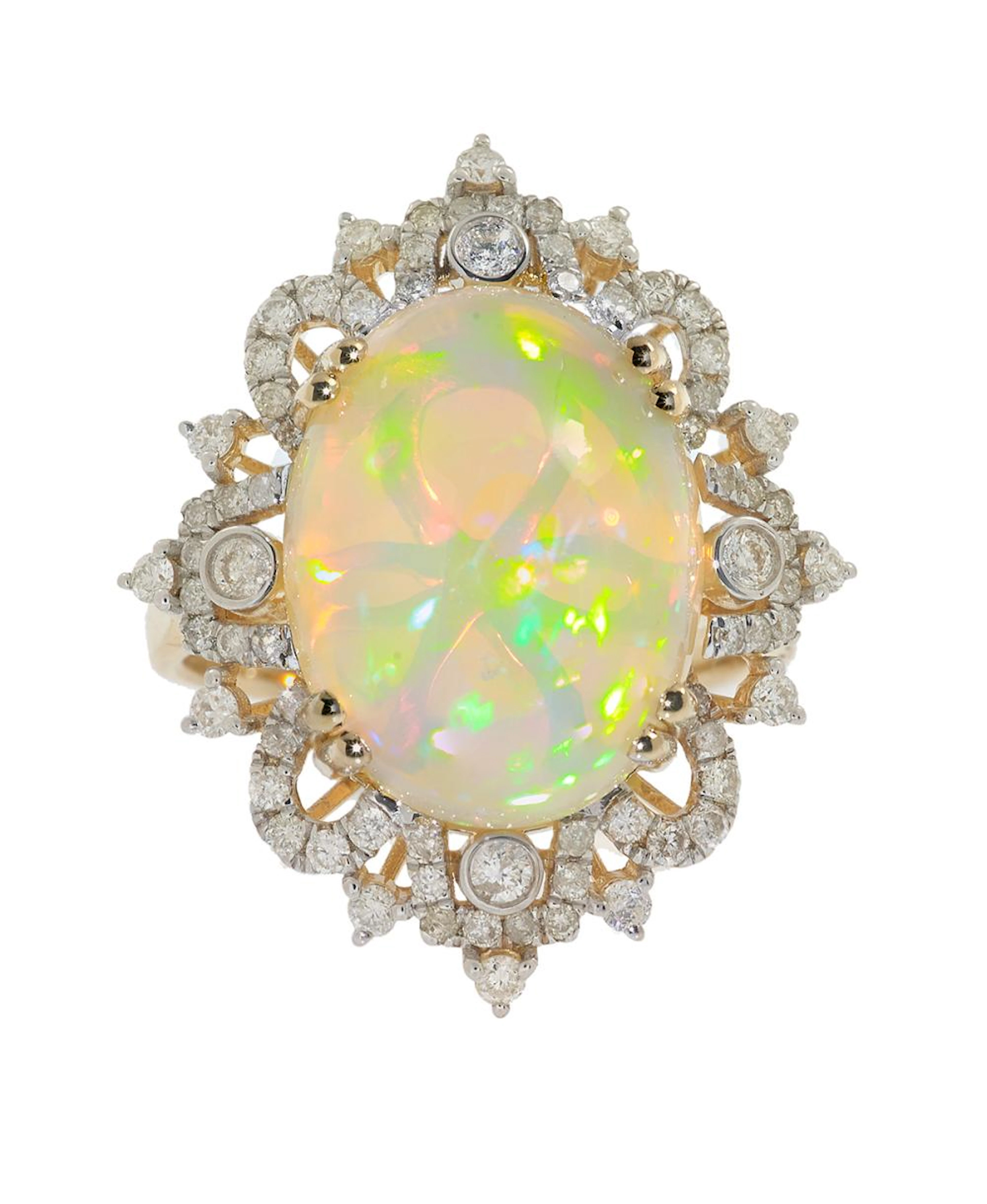 Opal and Diamond Ring