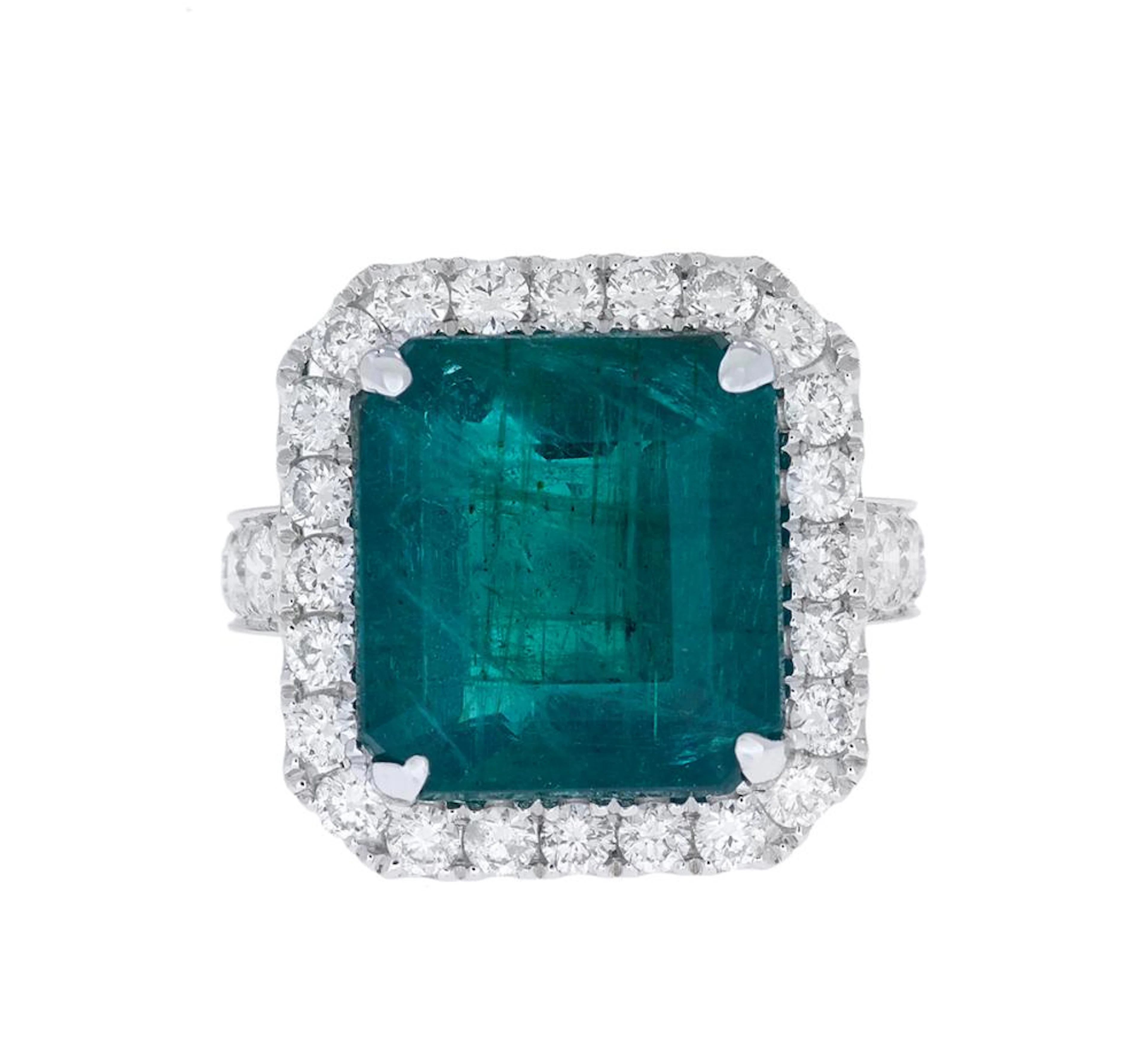 Emerald and Diamond Ring