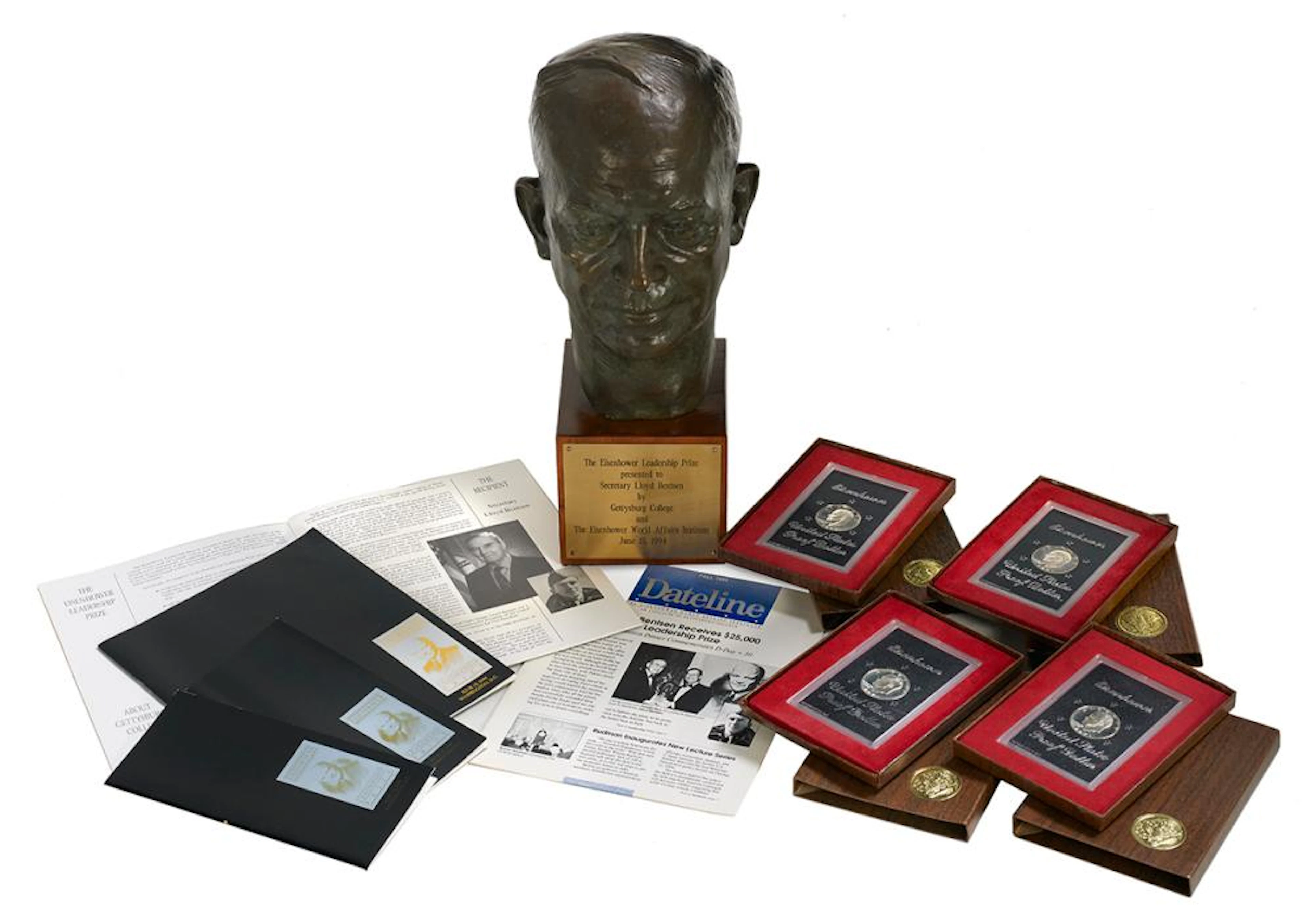 Eisenhower Leadership Prize and Associated Memorabilia 11 pieces