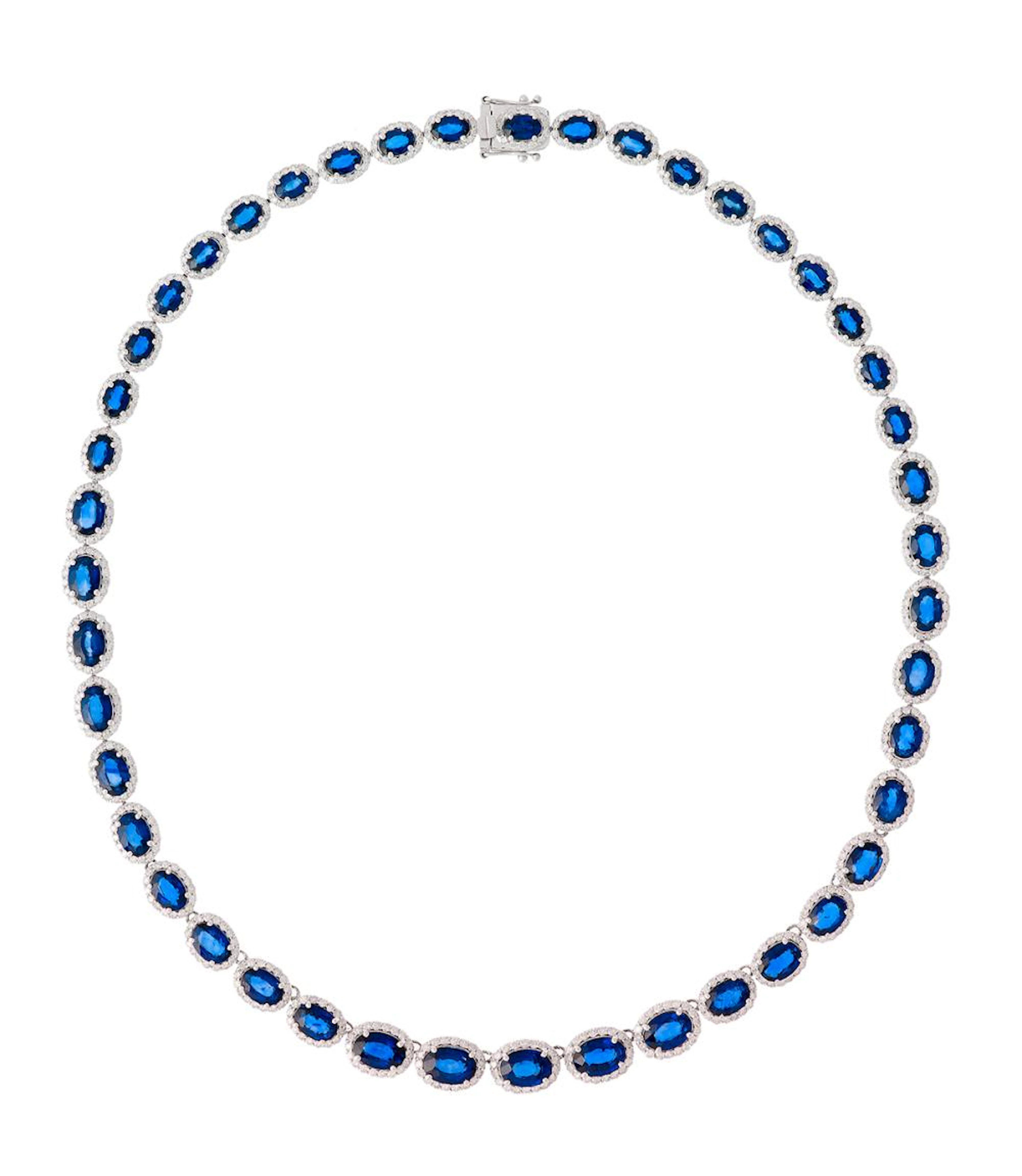 Sapphire and Diamond Necklace