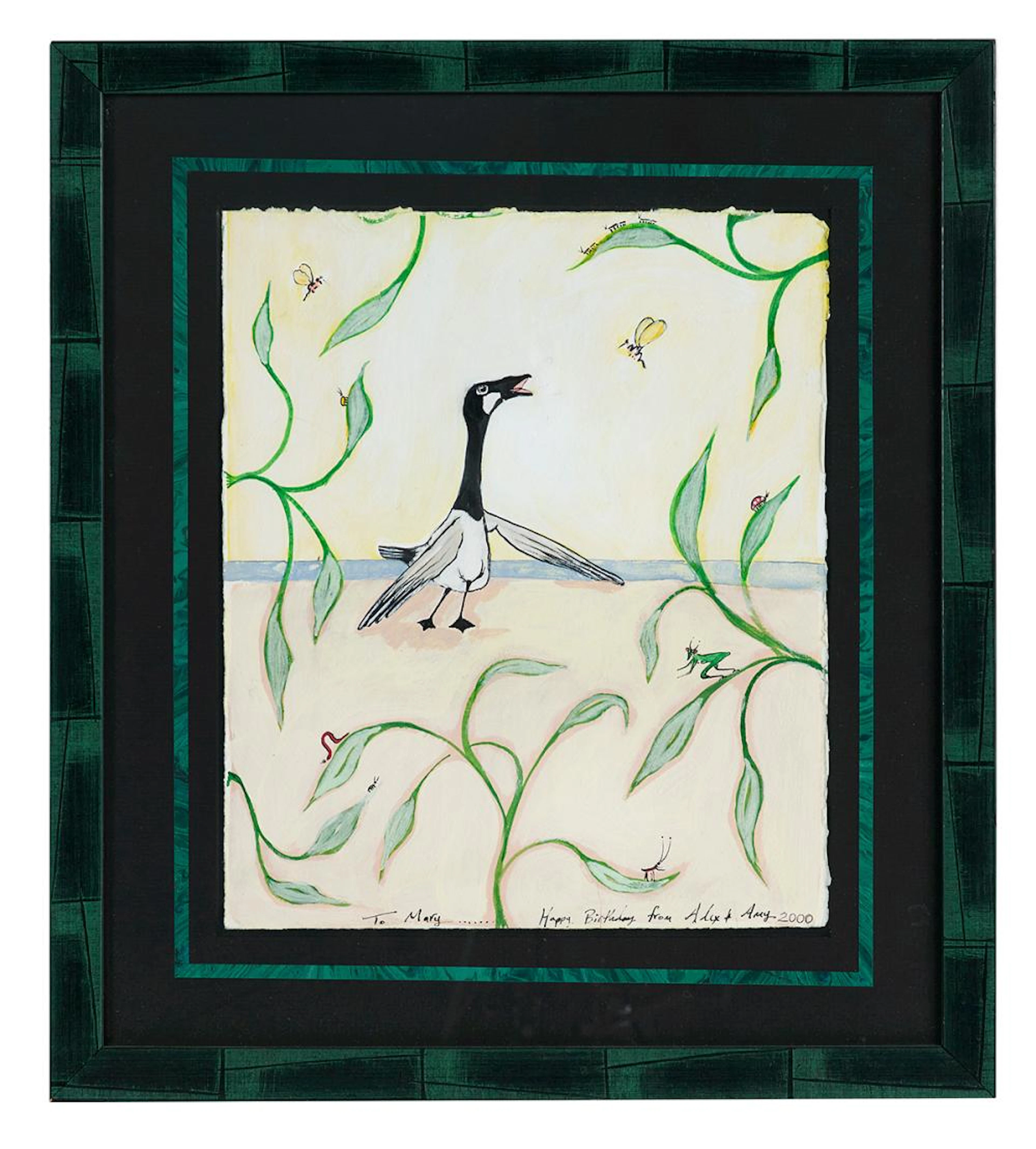Alex Beard (American/Louisiana, b. 1970), "Bird and a Bee"