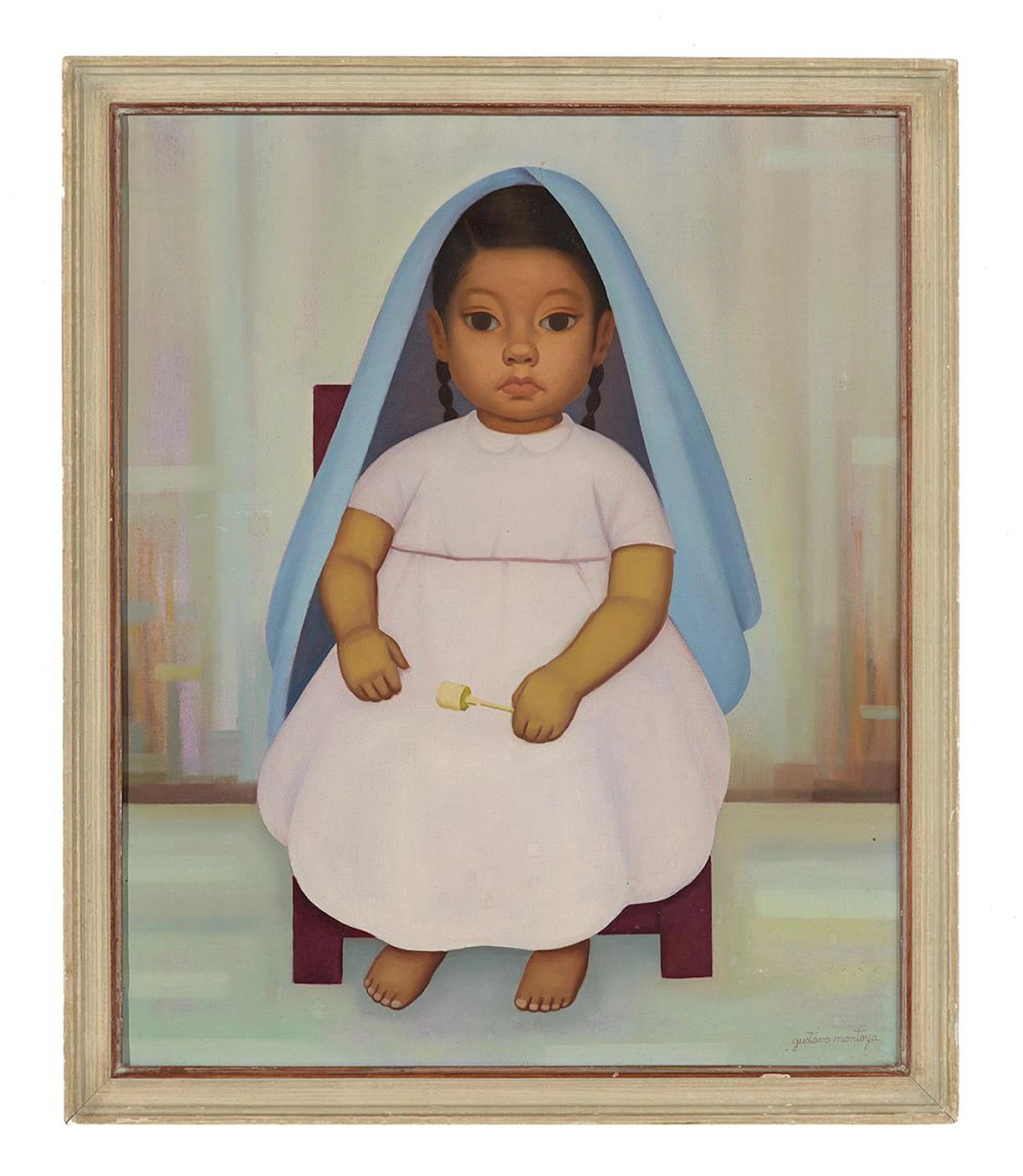 Gustavo Montoya (Mexican, 1905-2003), "Nina en Lila Chal"