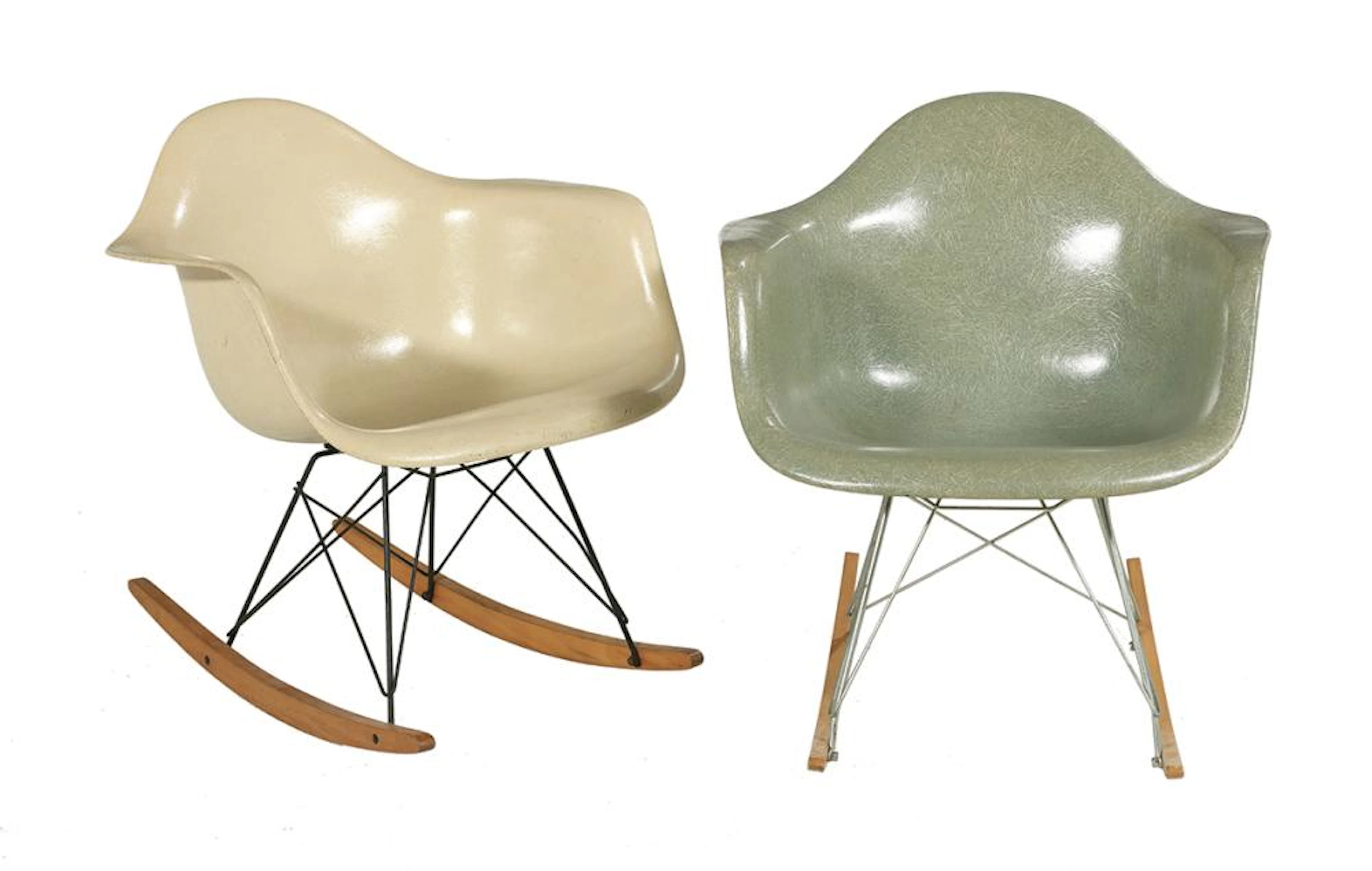 Two Charles and Ray Eames for Herman Miller RAR Chairs