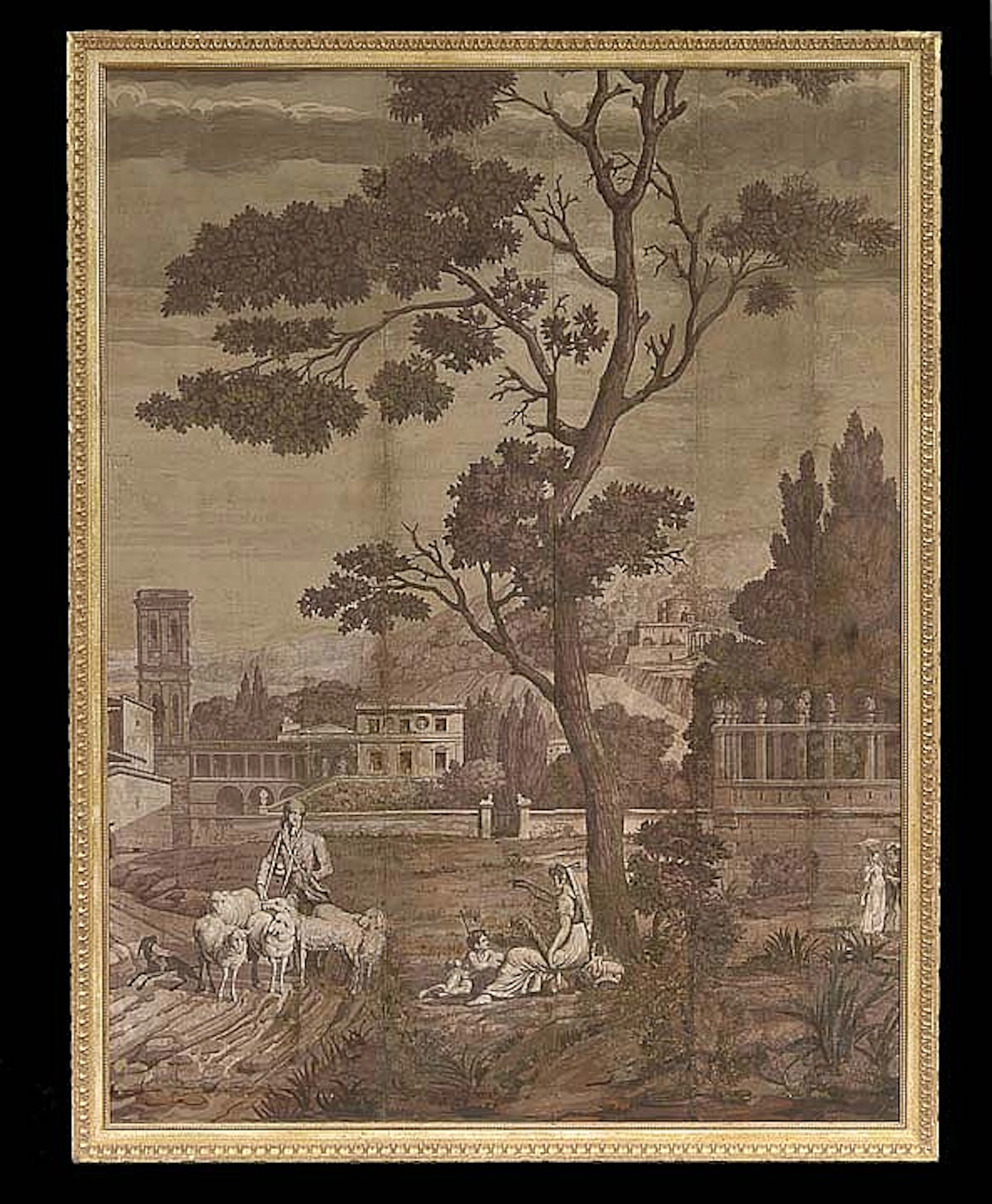 Section of "Vues d'Italie" Scenic Wallpaper