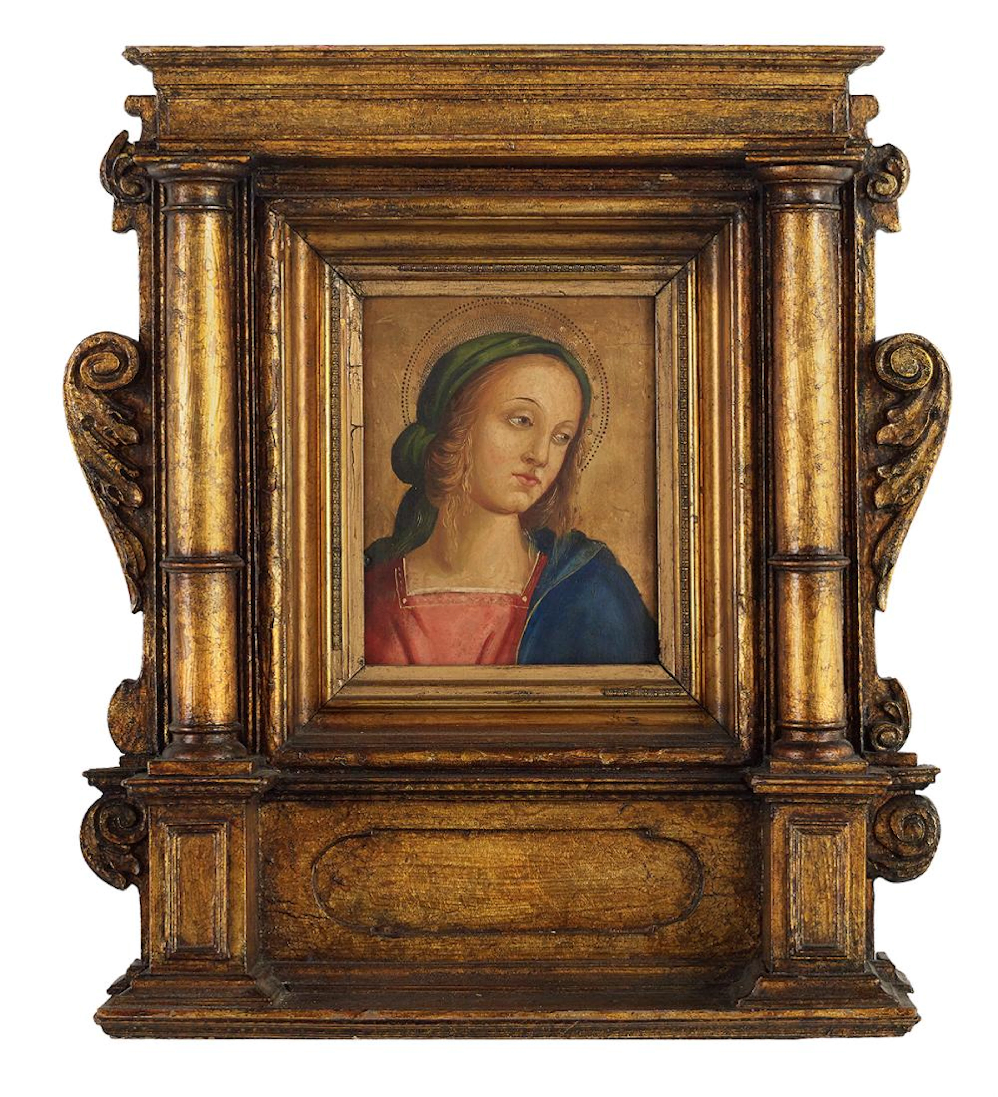 After Pietro Perugino (Italian, 1446/52-1523), "Detai; Bust of Madonna"