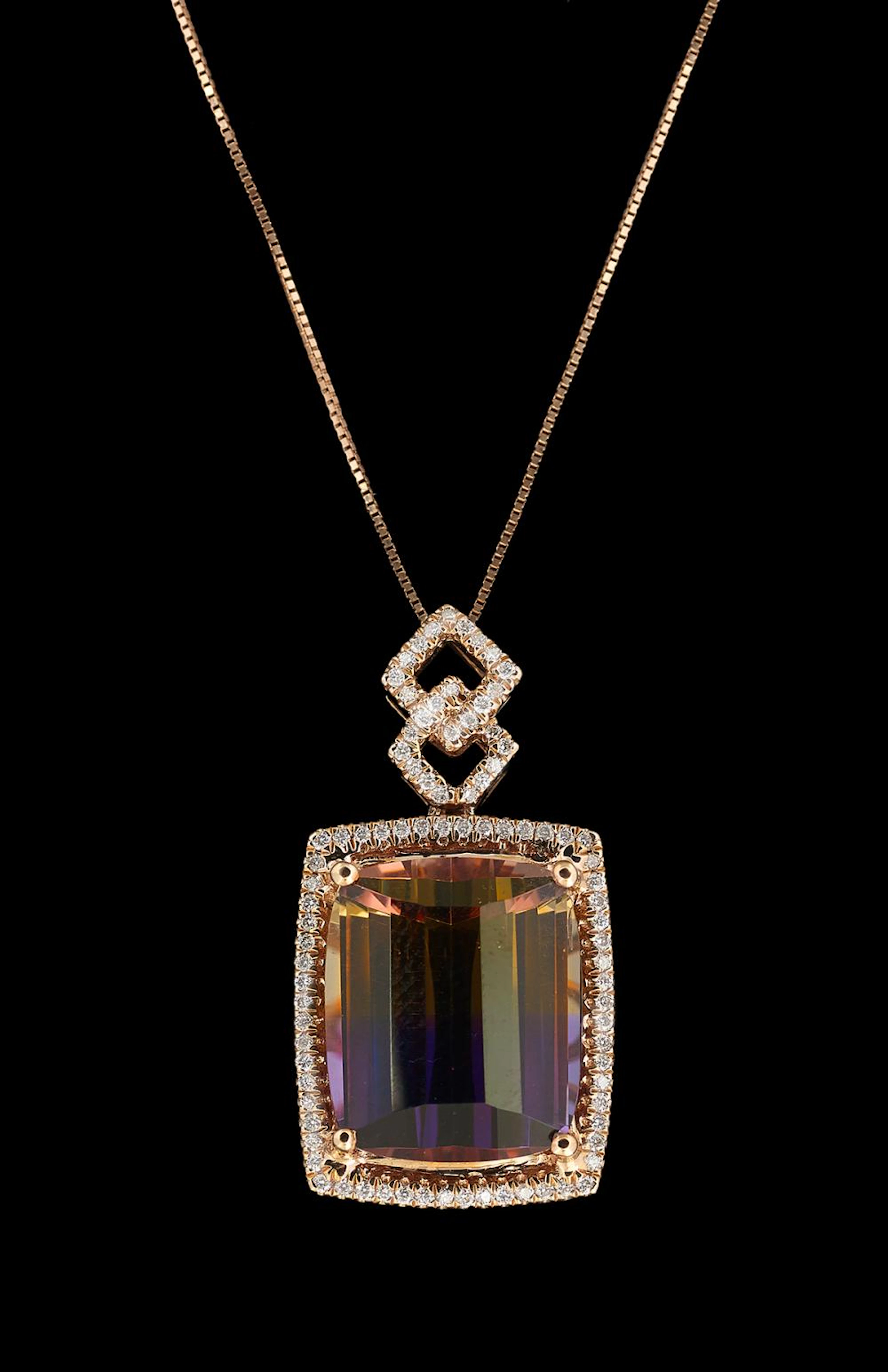 Ametrine and Diamond Necklace