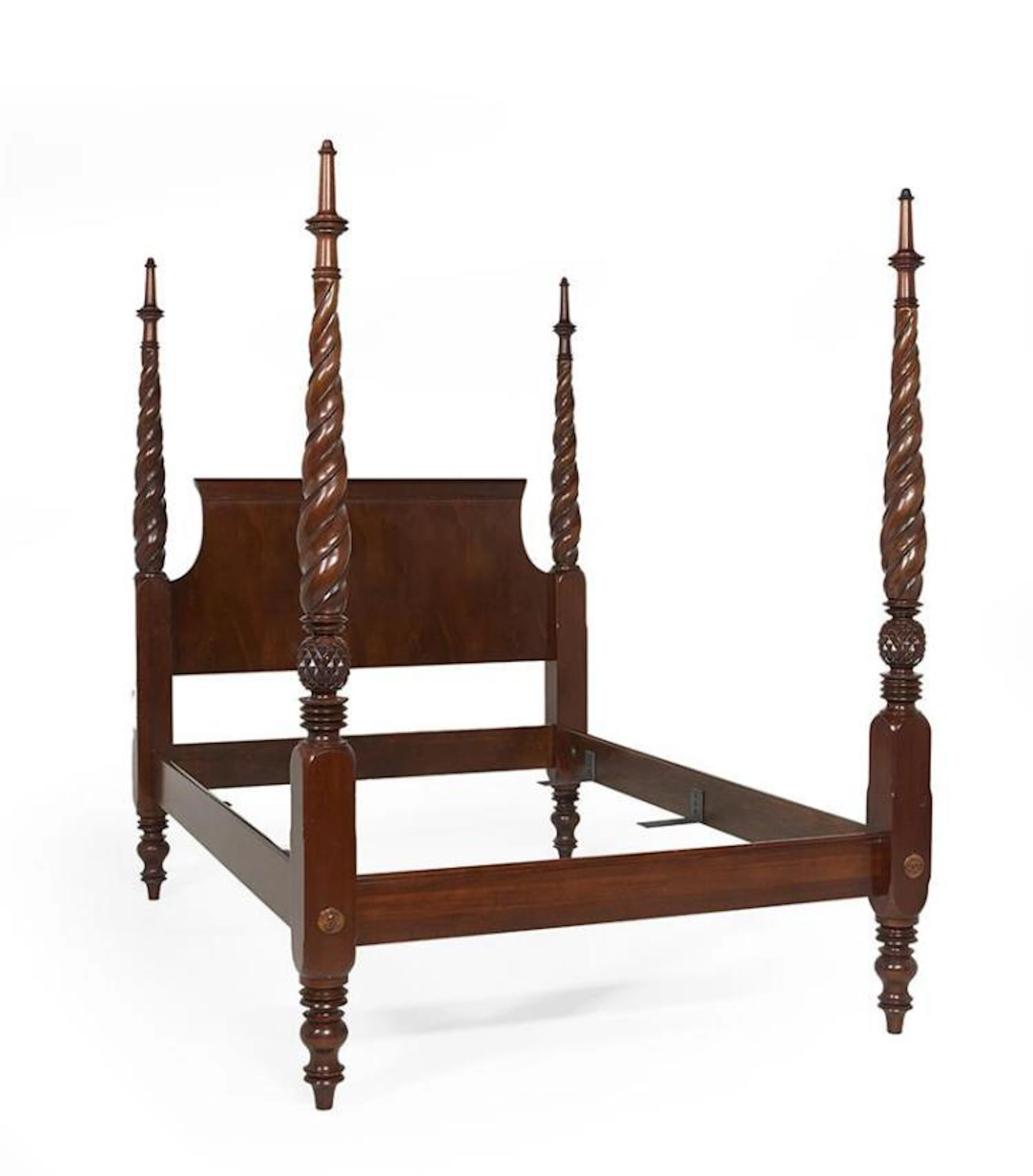 Late Classical-Inspired Mahogany Poster Bed